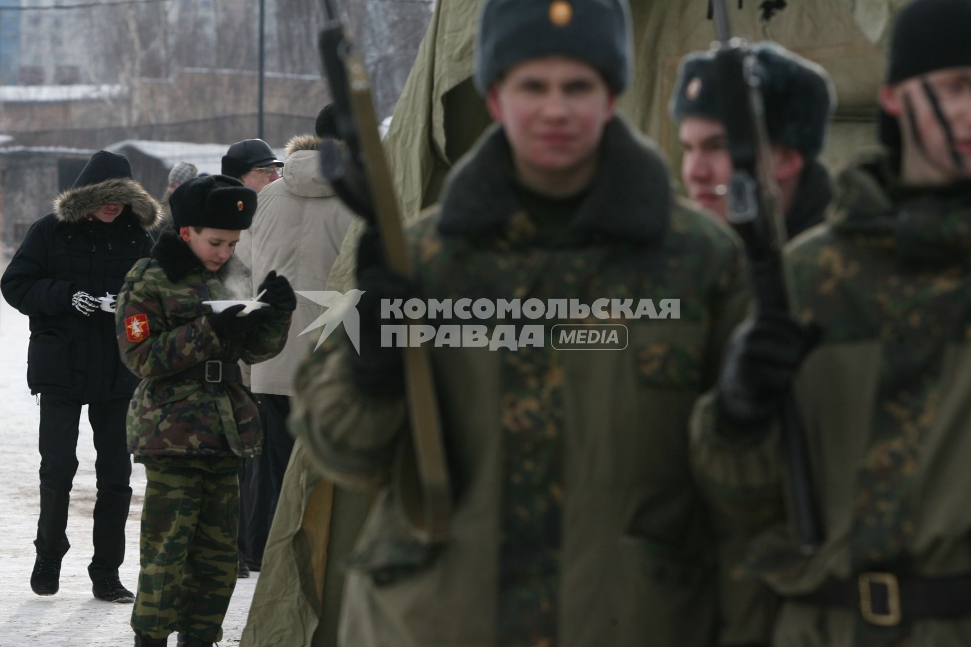 Военно -спортивная игра \"Вперед, мальчишки\", Москва, 26 февраля 2011 года.