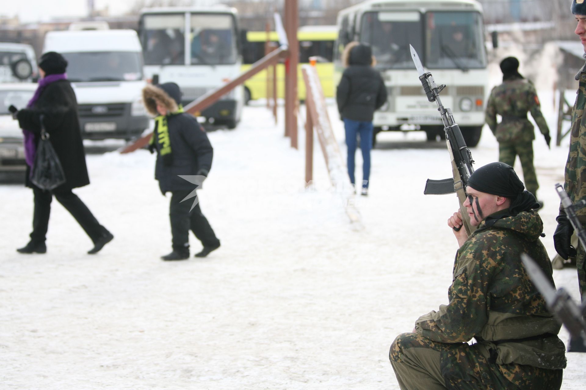 Военно -спортивная игра \"Вперед, мальчишки\", Москва, 26 февраля 2011 года.