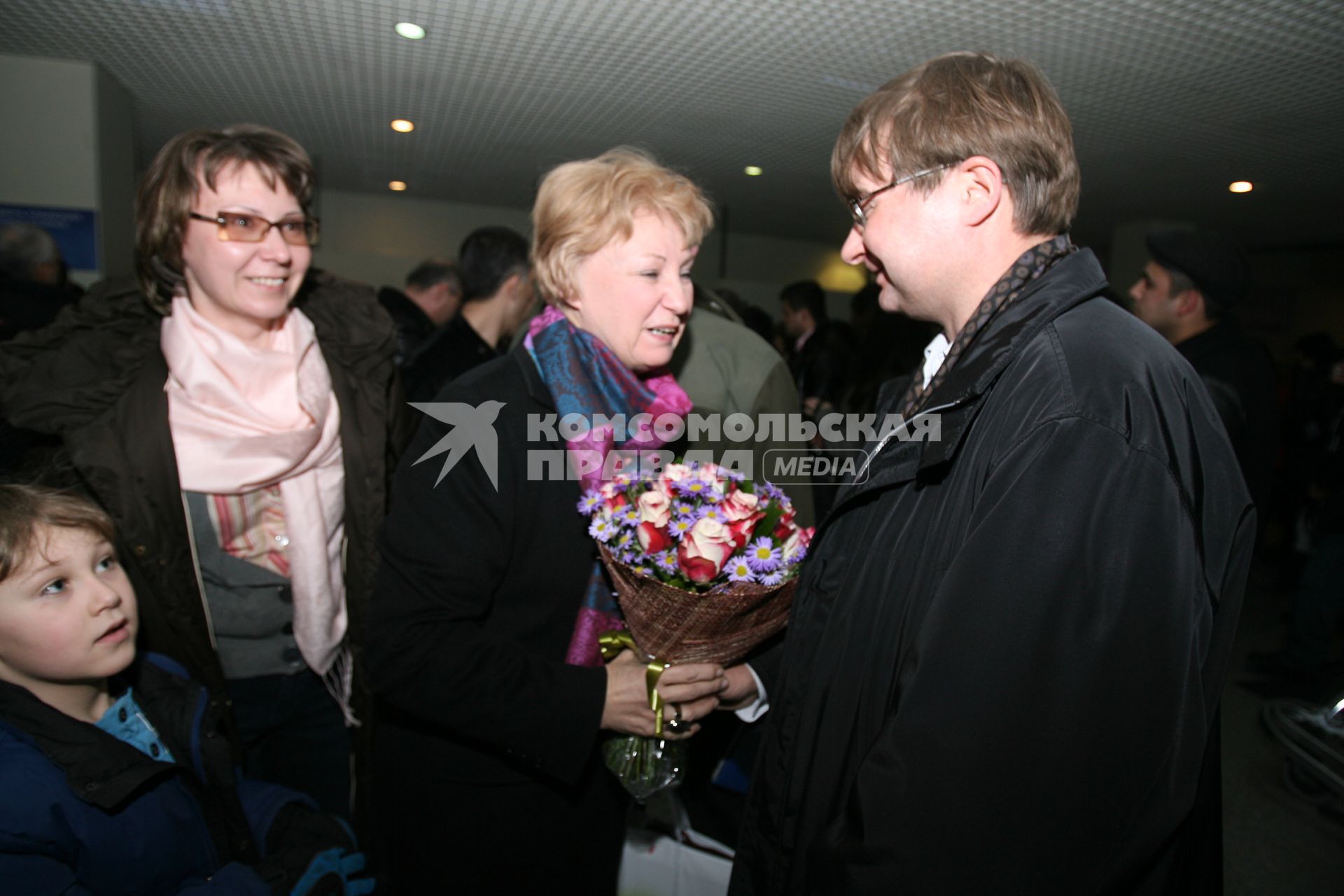 Прилет туристов из Токио в Домодедово, Москва, 13 марта 2011 года