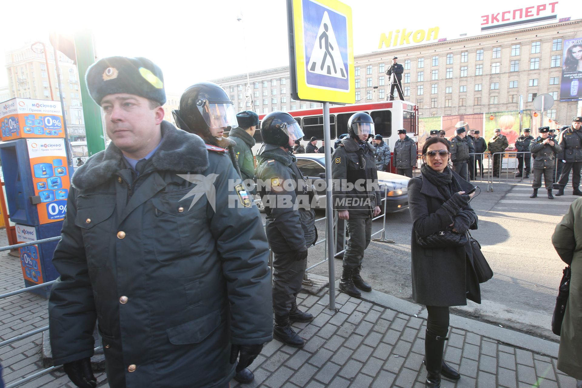 31 марта 2011 года. Россия,  Москва. Митинг оппозиции с Триумфальной площади на Пушкинскую.