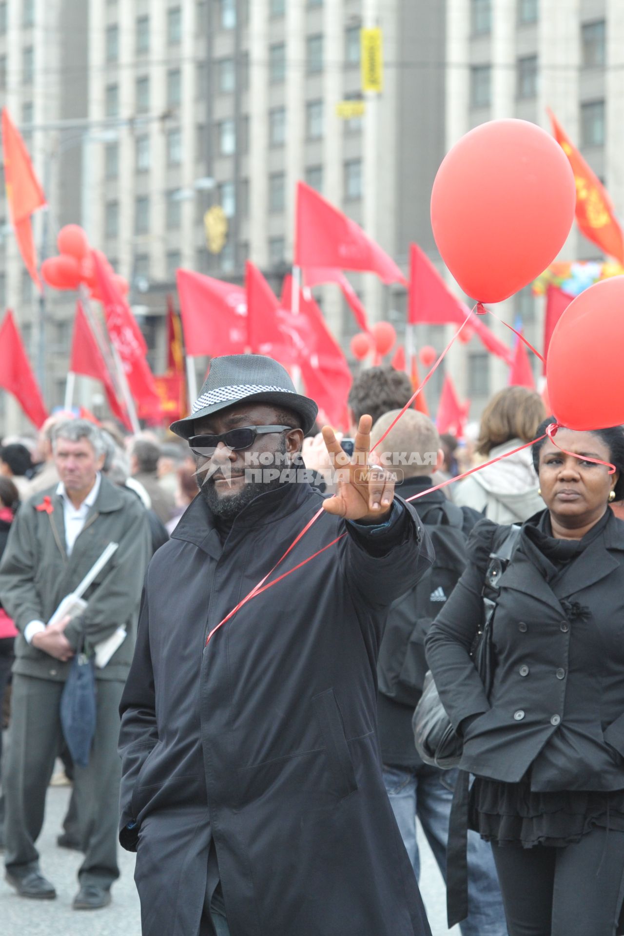 Первомайская демонстрация политической партии КПРФ, Москва, 1 мая 2011 года