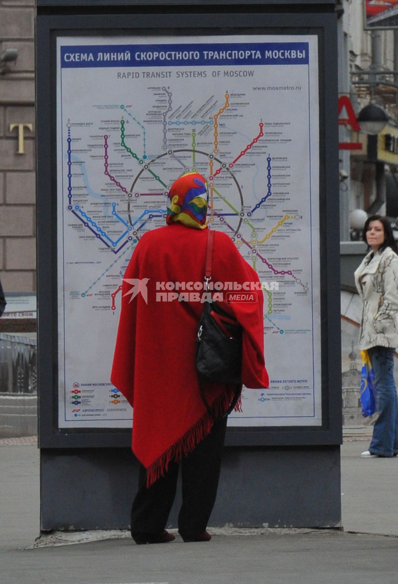 02 мая 2011г. Москва. Схема линий скоростного транспорта Москвы.