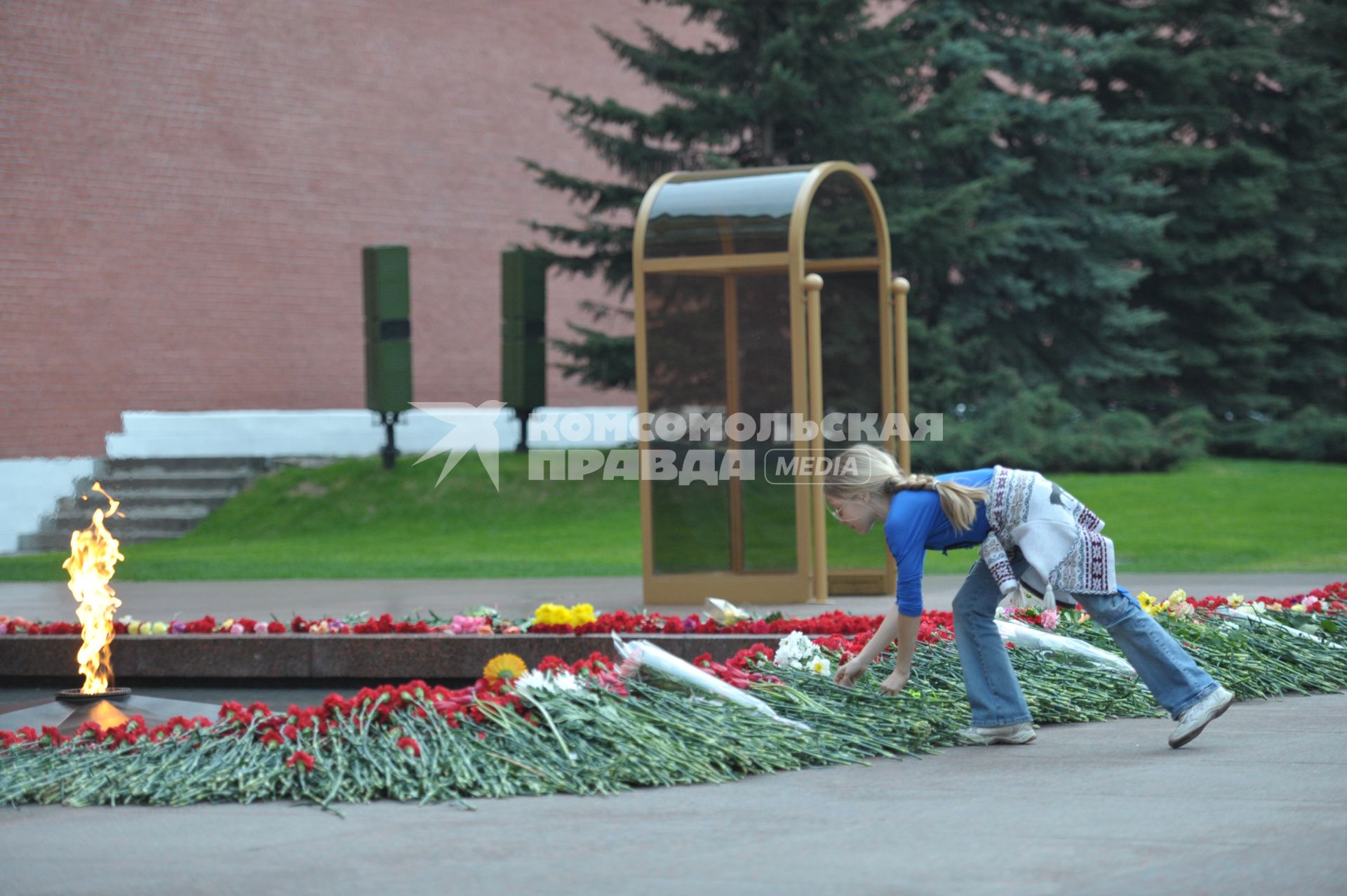 08 мая 2011г. Москва. Вечный огонь в Александровском саду. Возложение цветов.