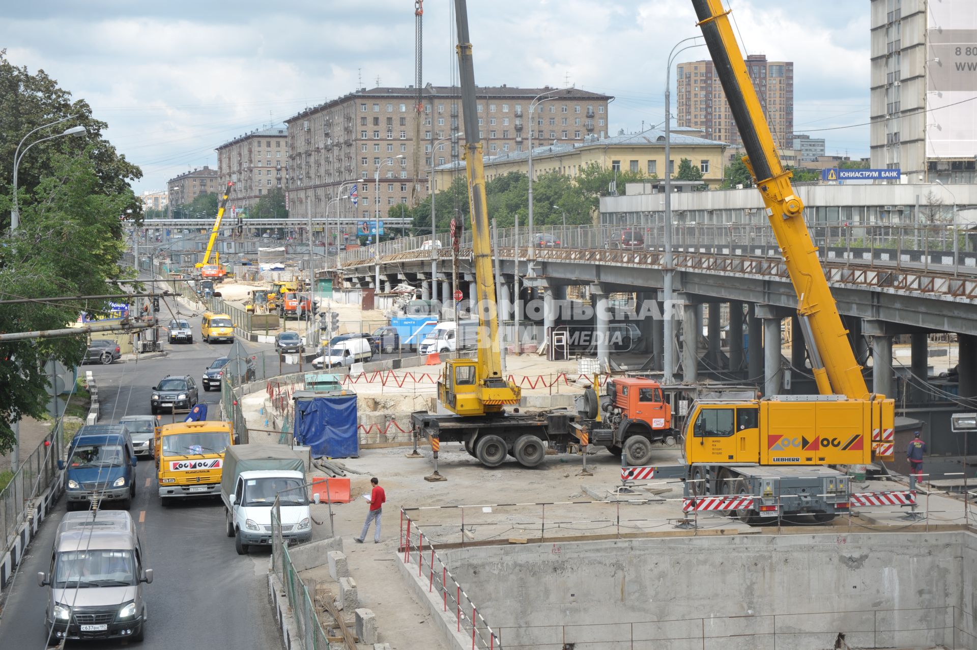 Строительство тоннеля по Волоколамскому шоссе, Москва, 9 июня 2011 года