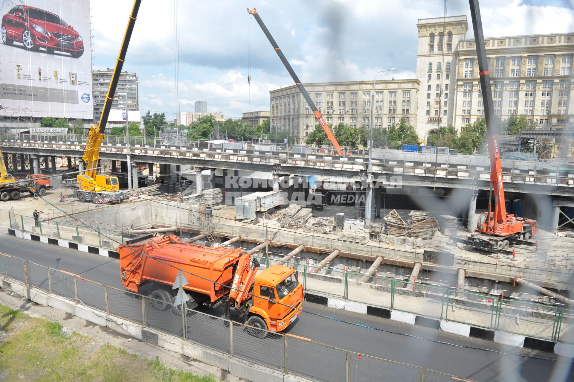 Строительство тоннеля по Волоколамскому шоссе, Москва, 9 июня 2011 года