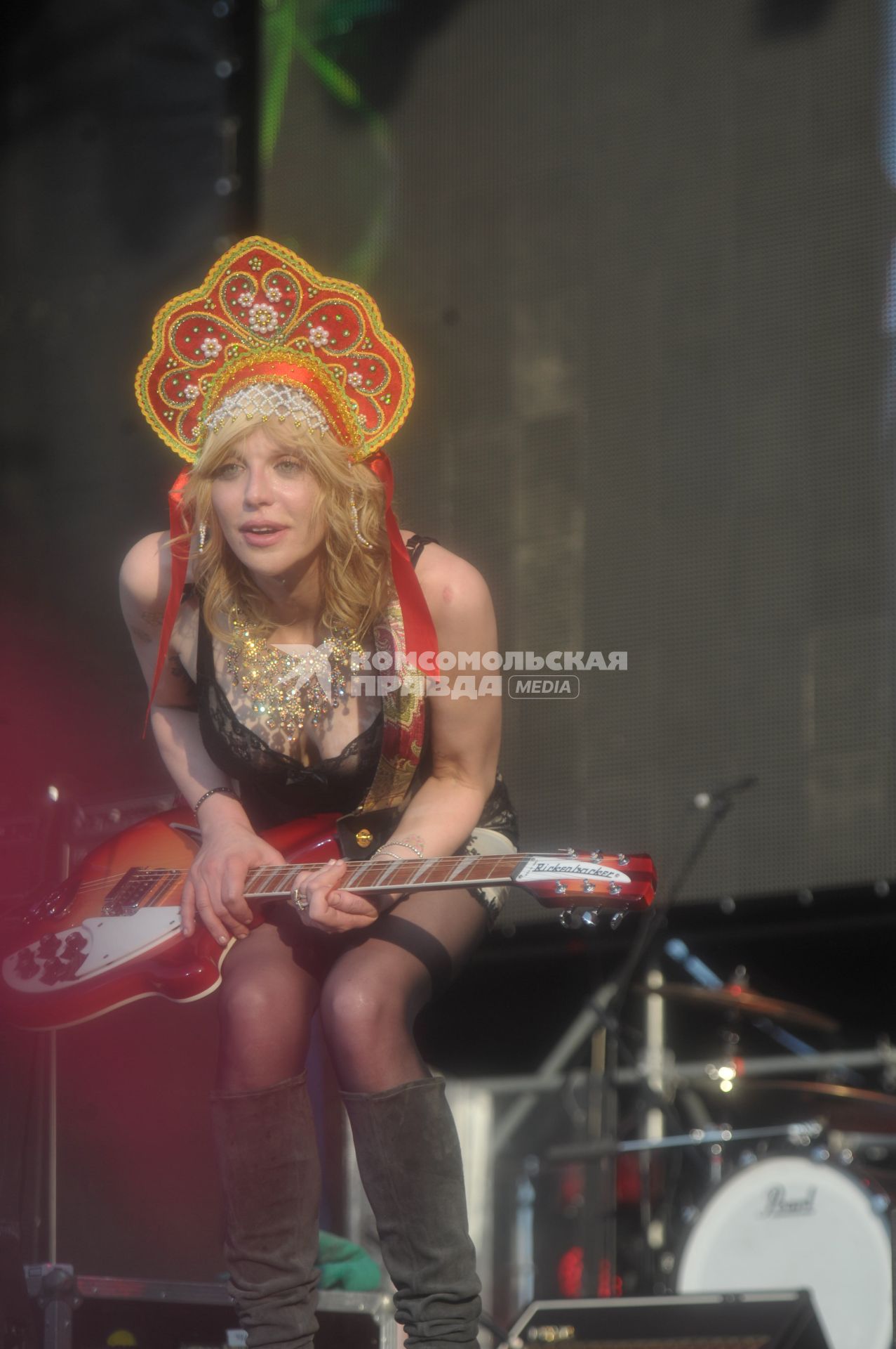 Кортни Лав в Москве, Courtney Love, пикник Афиши, Москва, 23 июля 2011 года.