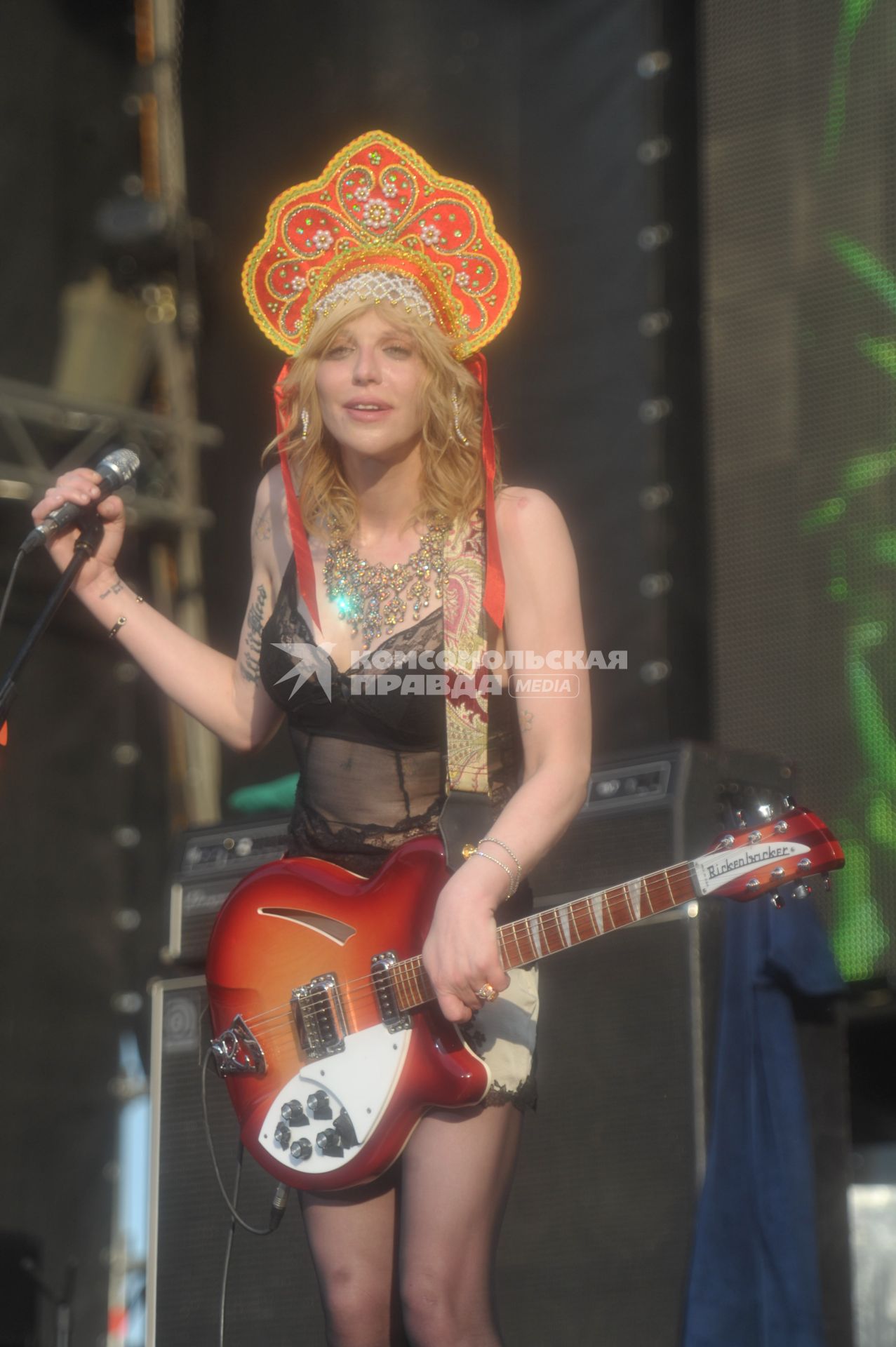 Кортни Лав в Москве, Courtney Love, пикник Афиши, Москва, 23 июля 2011 года.