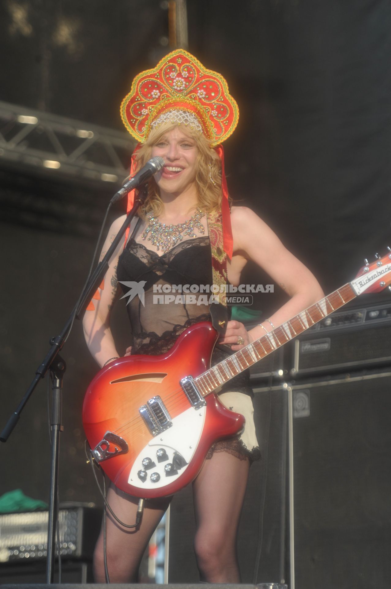 Кортни Лав в Москве, Courtney Love, пикник Афиши, Москва, 23 июля 2011 года.