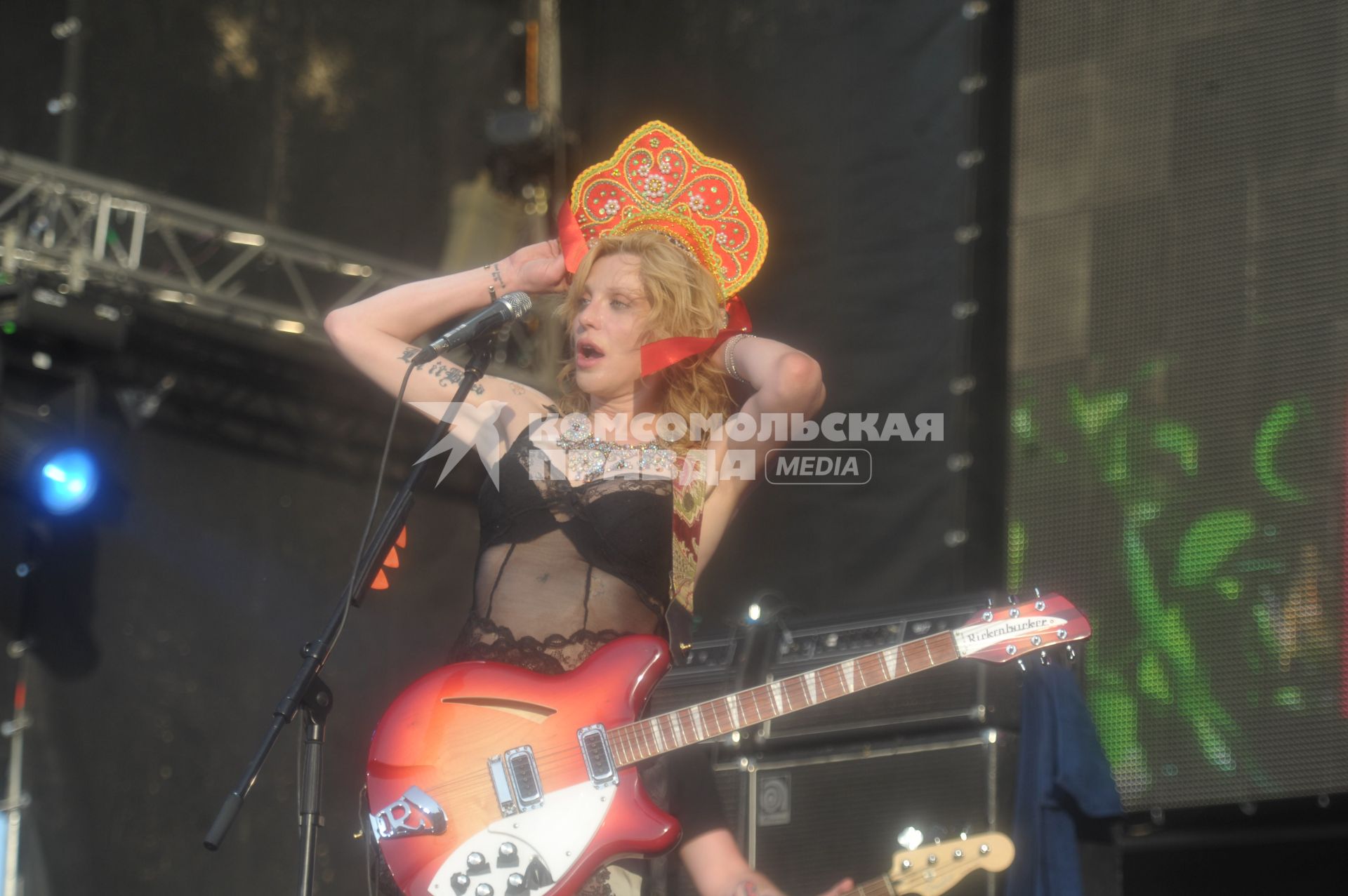 Кортни Лав в Москве, Courtney Love, пикник Афиши, Москва, 23 июля 2011 года.