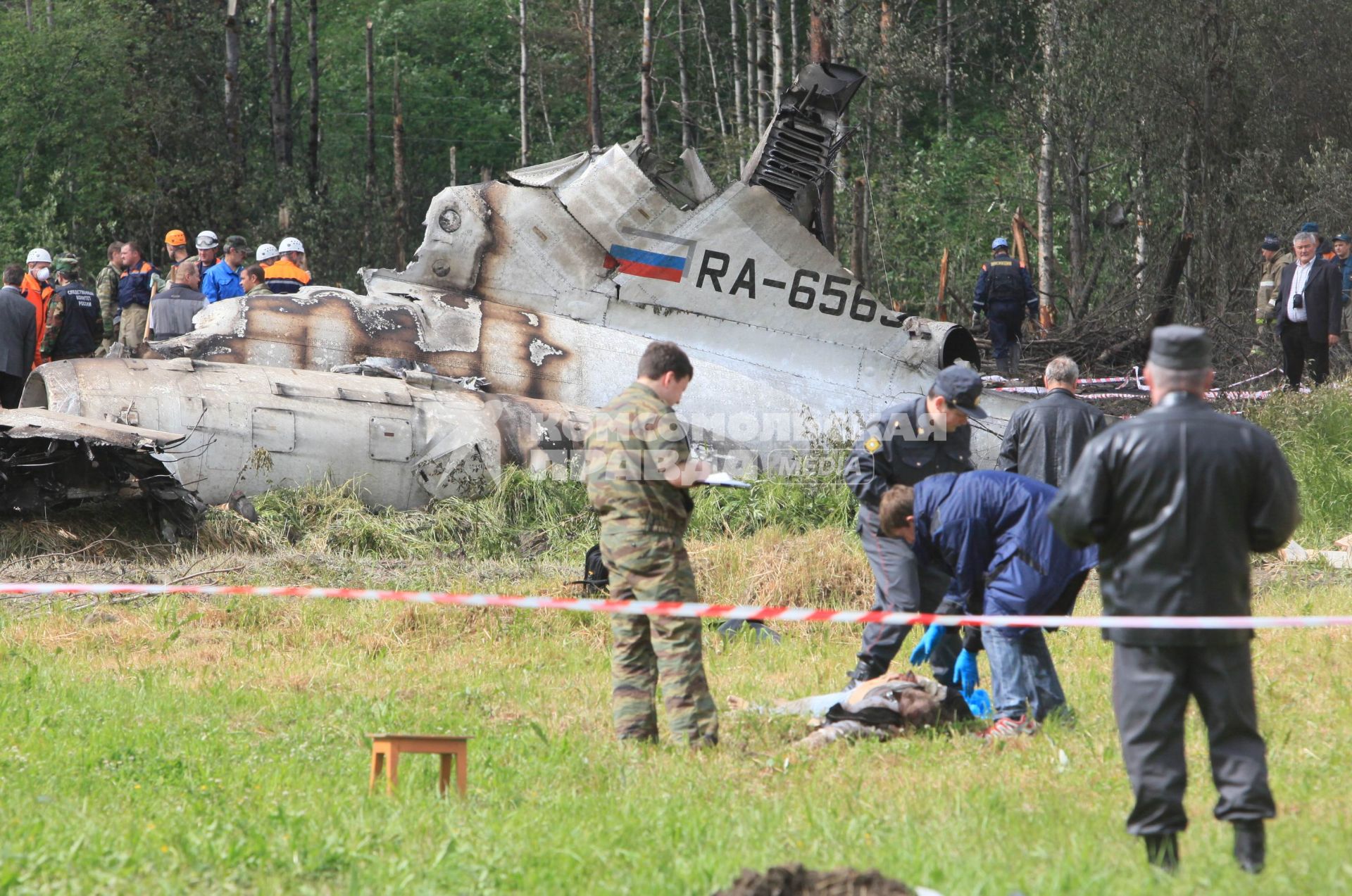 Падение самолета ТУ-134  районе д. Бесовец. 21 июня 2011 г.