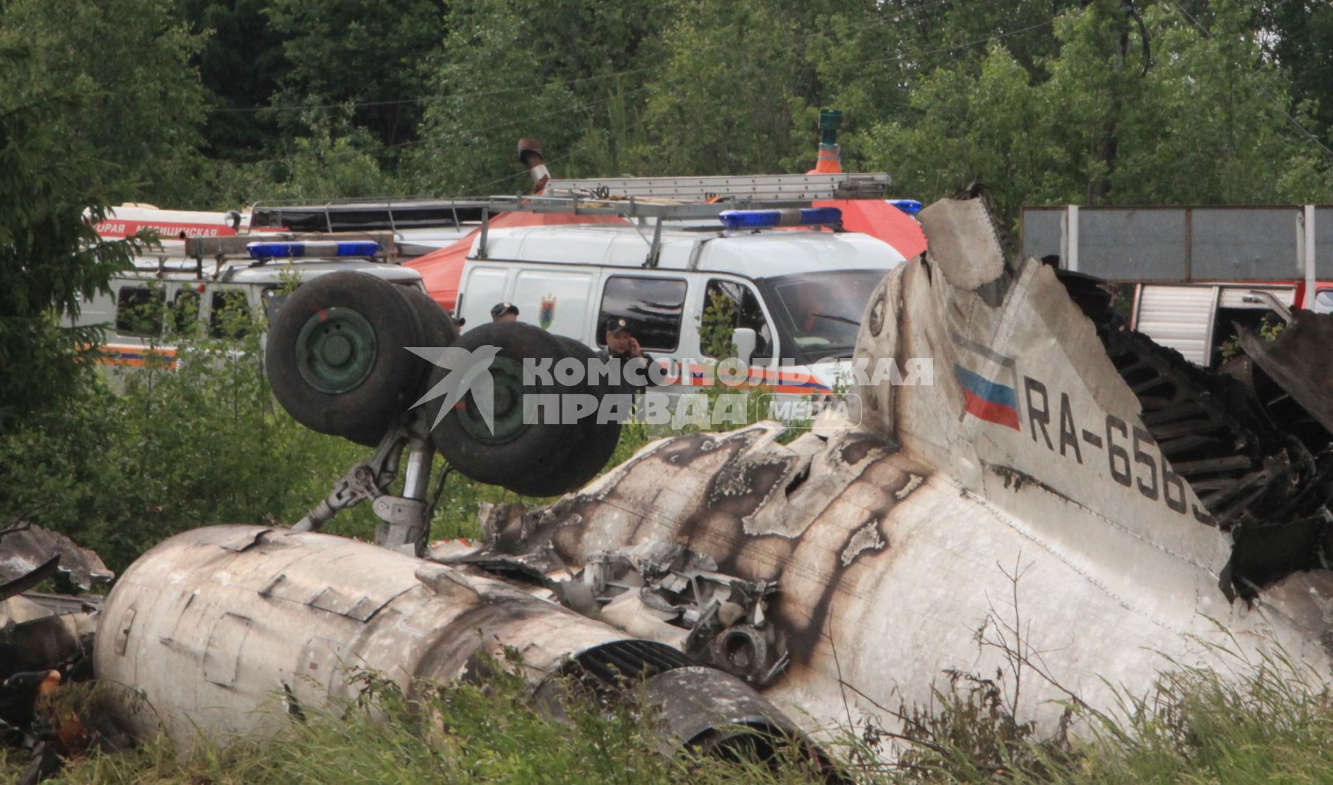 Падение самолета ТУ-134  районе д. Бесовец. 21 июня 2011 г.