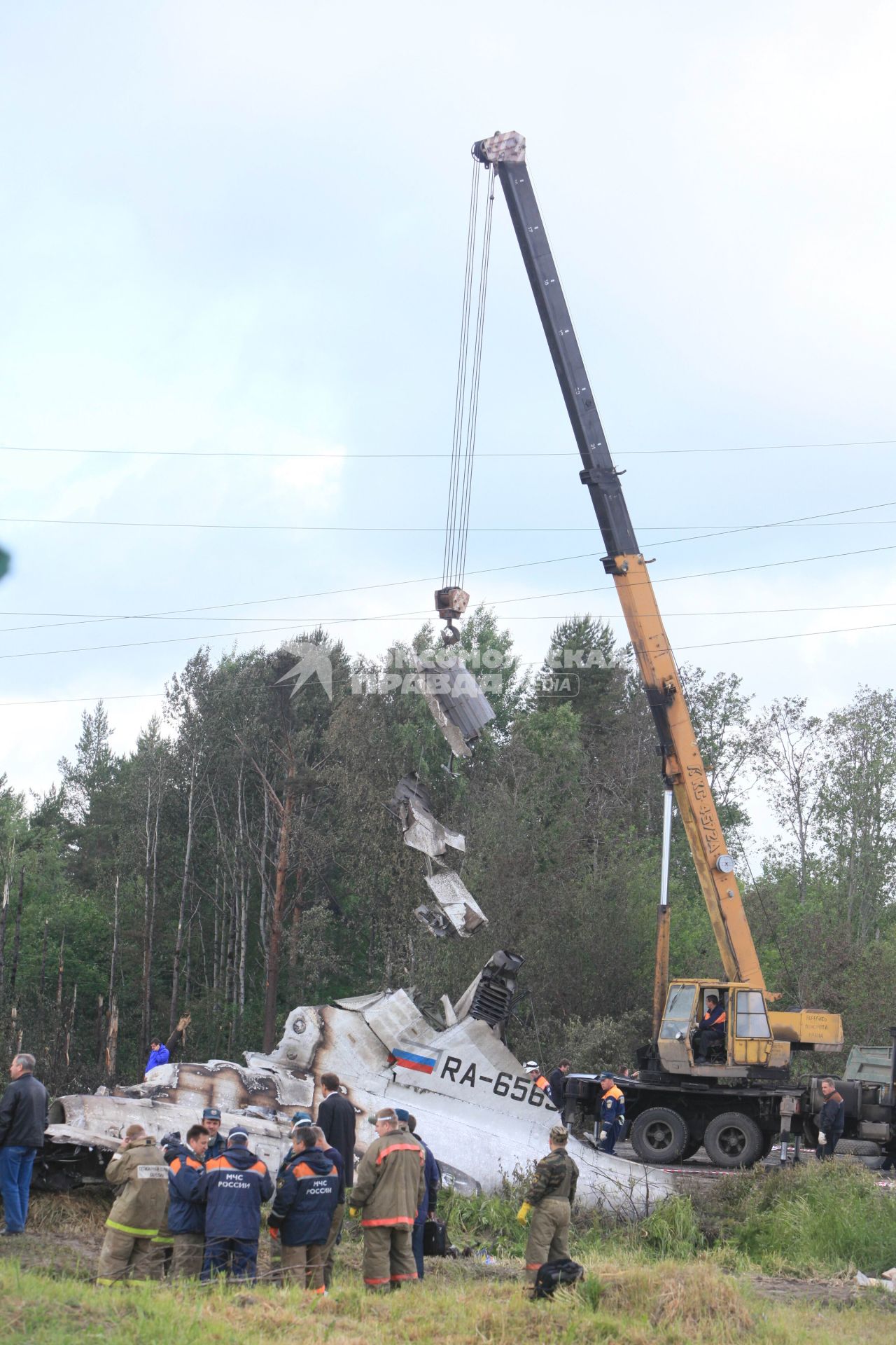 Падение самолета ТУ-134  районе д. Бесовец. 21 июня 2011 г.