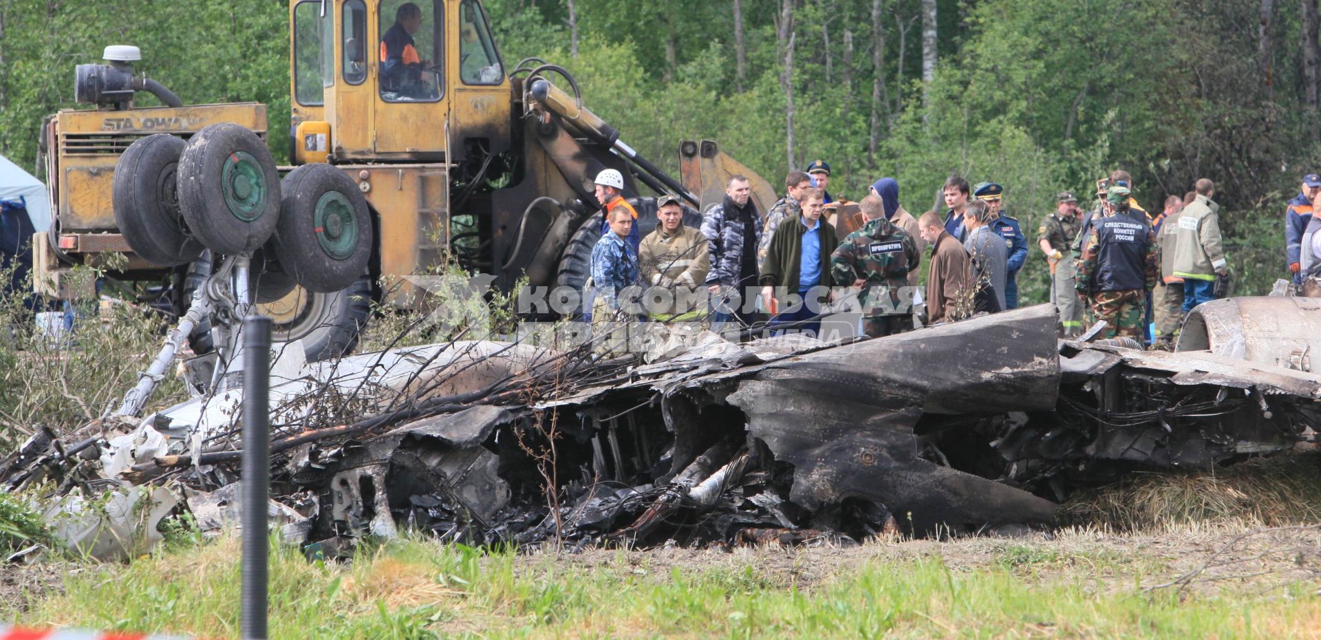 Падение самолета ТУ-134  районе д. Бесовец. 21 июня 2011 г.