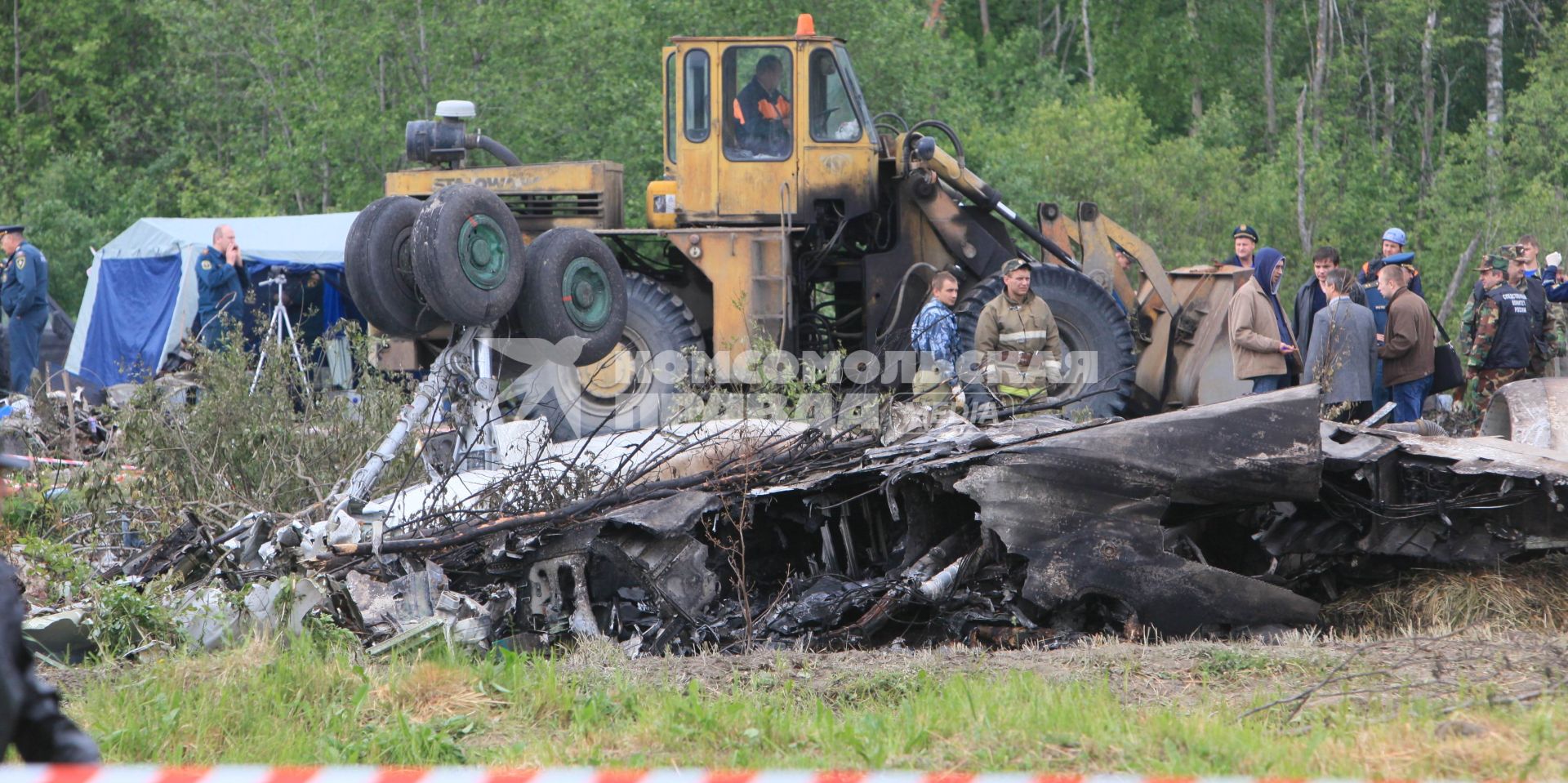 Падение самолета ТУ-134  районе д. Бесовец. 21 июня 2011 г.