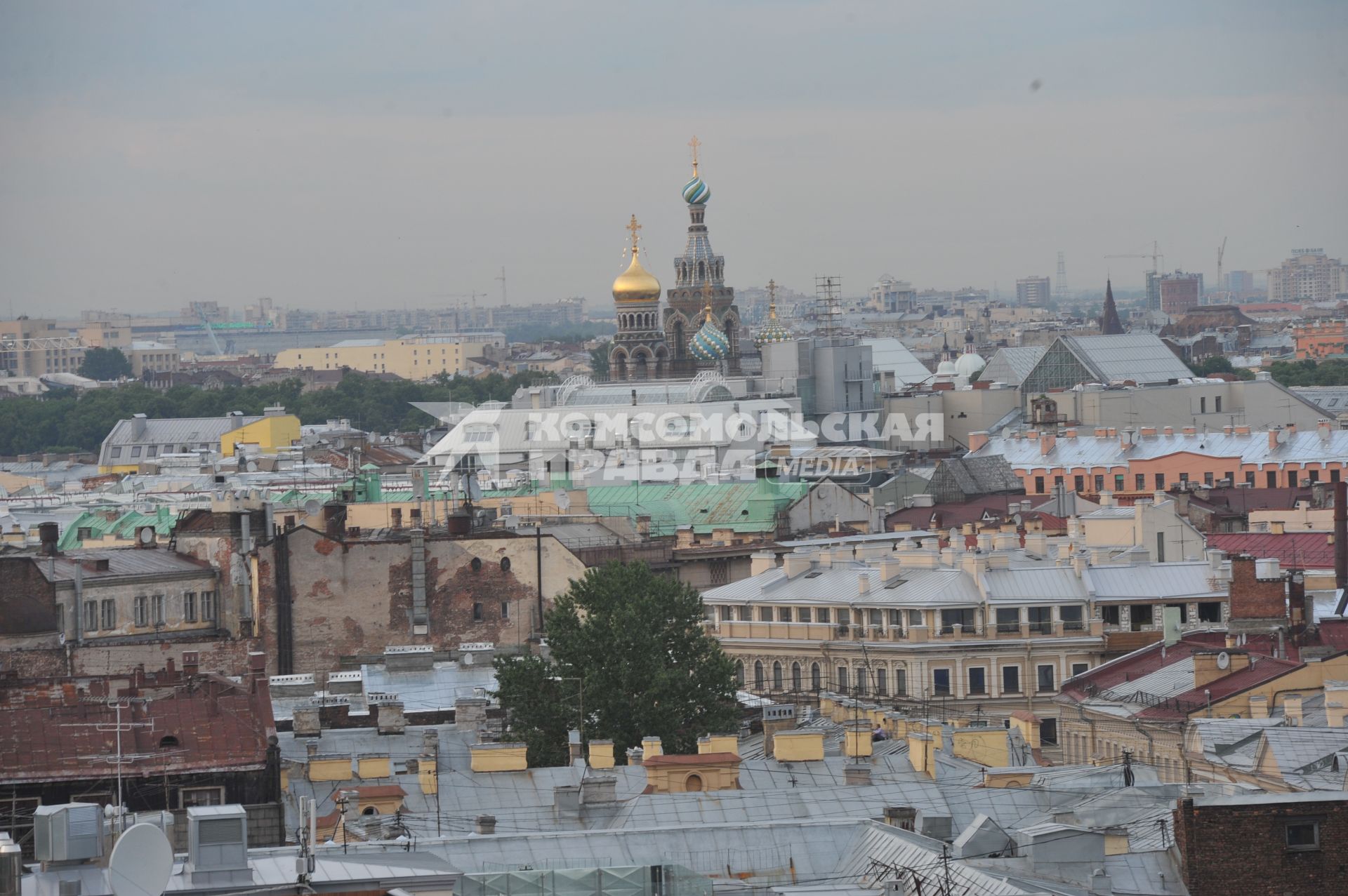 г. Санкт-Петербург. Вид города. Достопримечательность Собор Спас-на-Крови.   21 июня 2011 года.