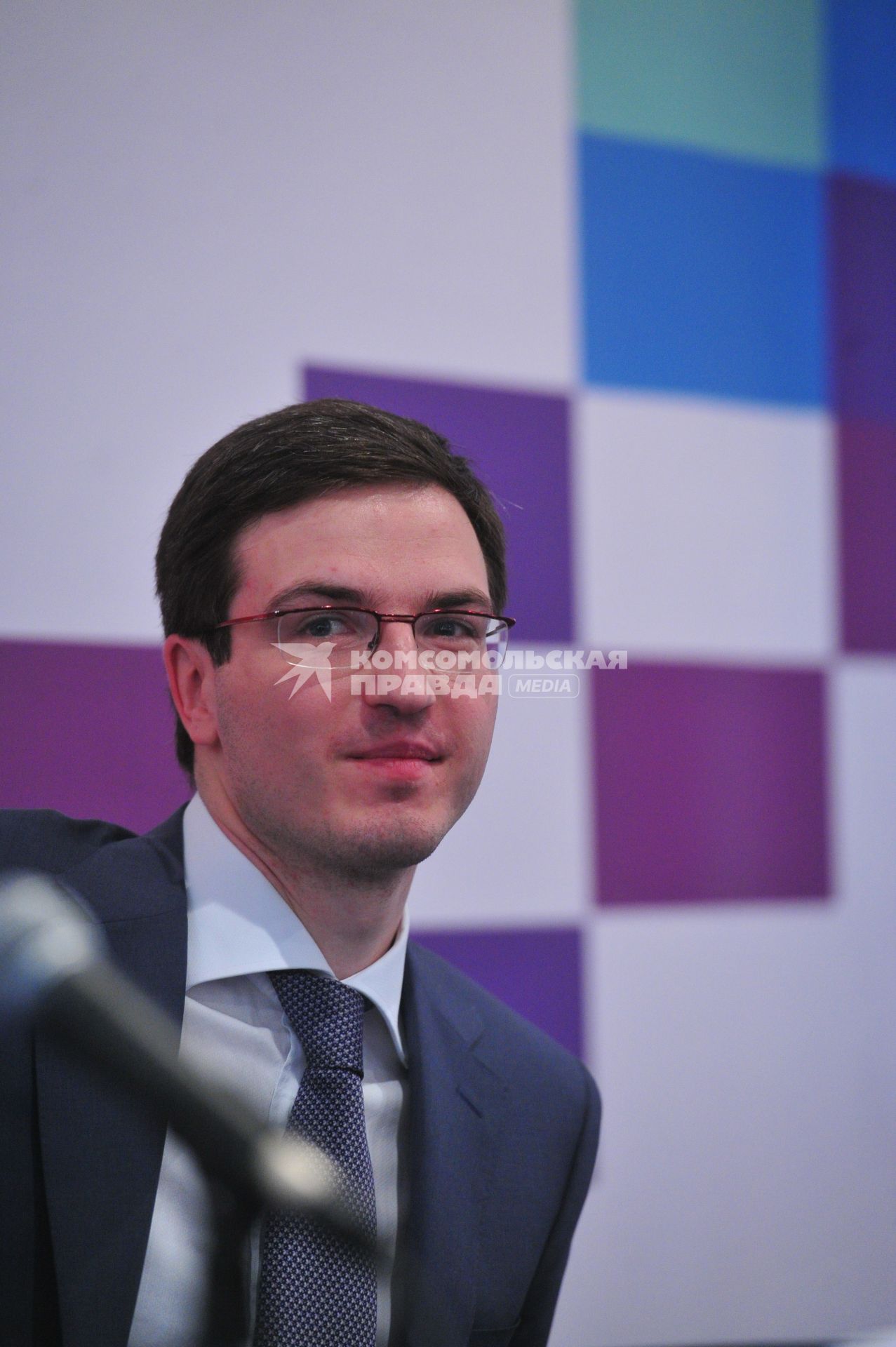 Презентация ТЕХНОПАРКА СКОЛКОВО. На снимке: директор ООО ТЕХНОПАРК СКОЛКОВО Сергей Курилов. 14 сентября  2011 года.
