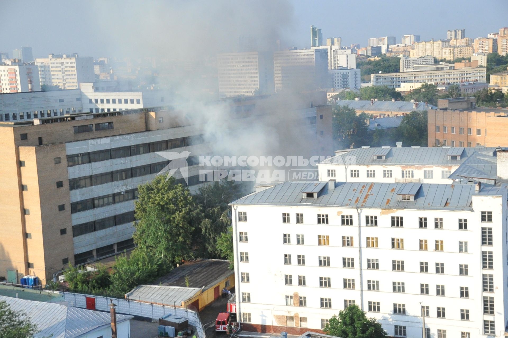 Пожар в  здании Минобороны РФ. 15 июля 2011г.