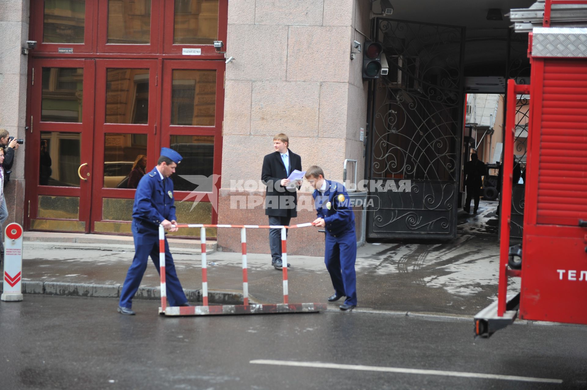 В здании Министерства финансов России произошел пожар. 12 октября  2011 года.