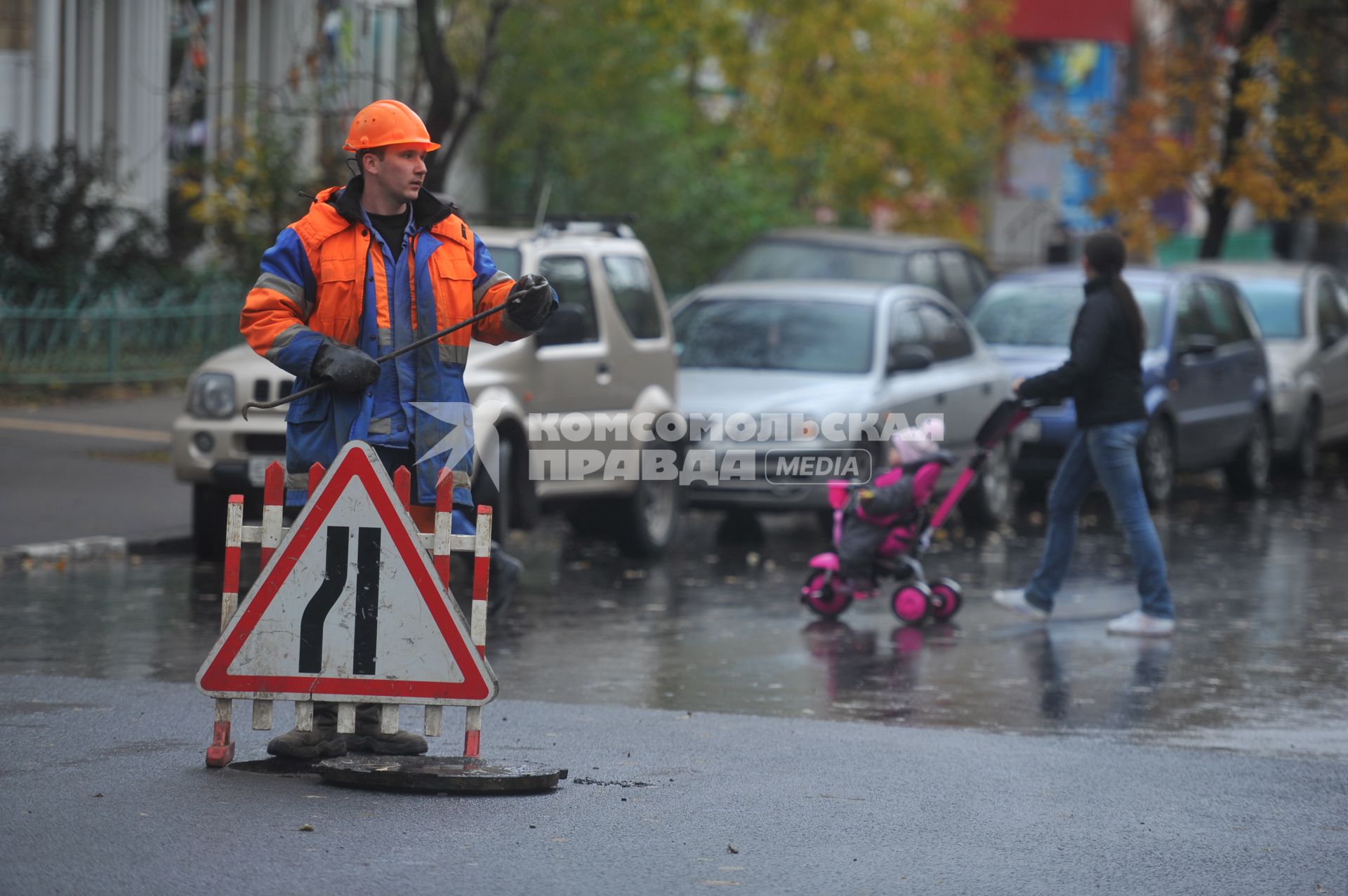 Работа аварийных служб МОСВОДОКАНАЛА. 13 октября 2011 года.