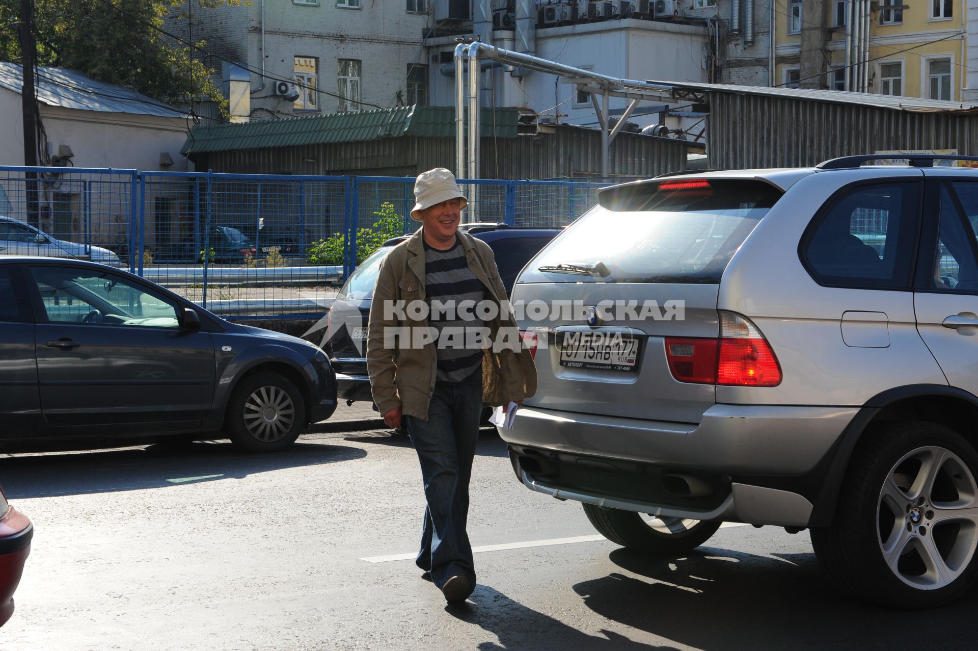 Киносъемки. Актер Михаил Ефремов.  Москва. 28 сентября 2011 года.