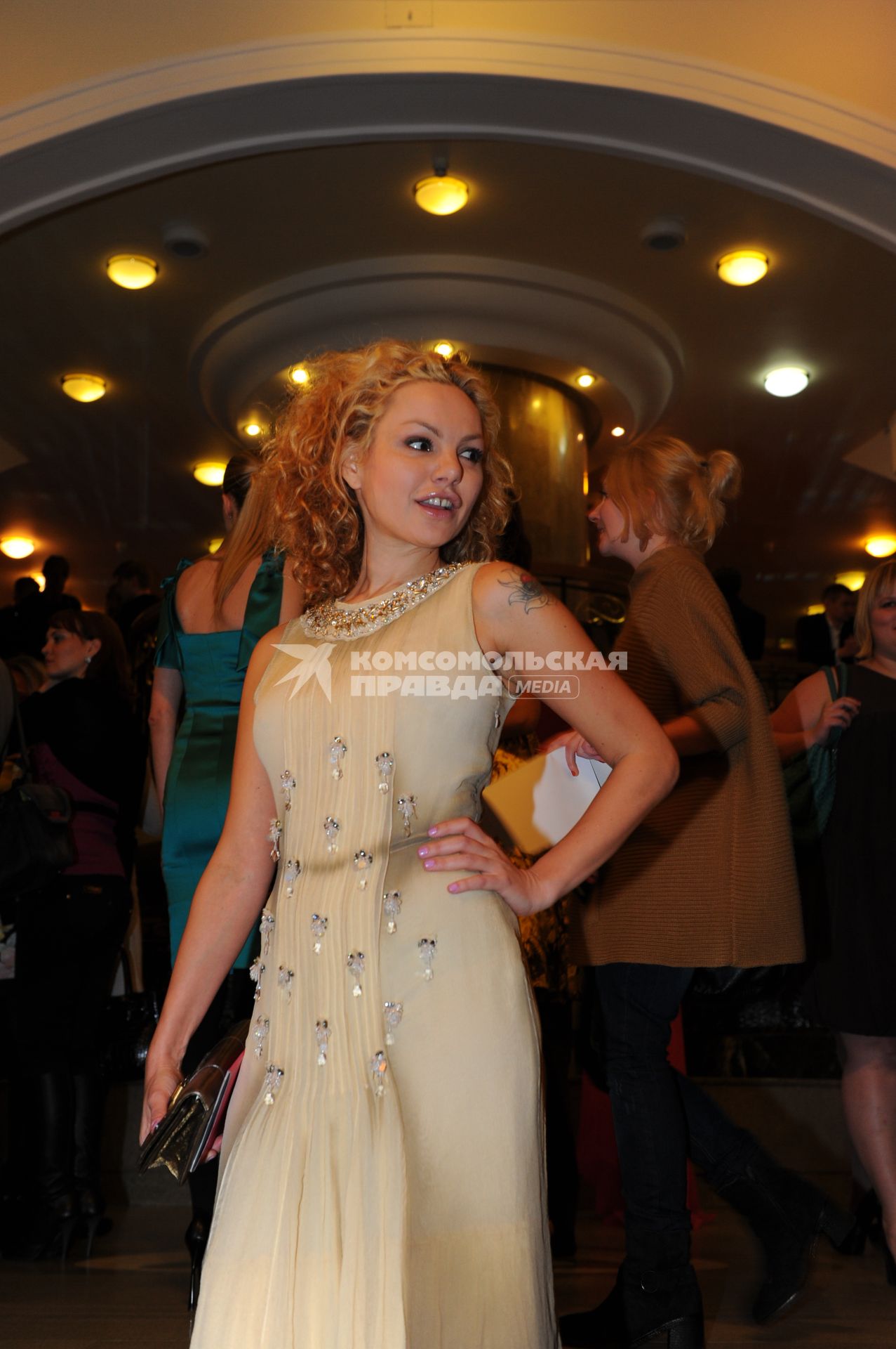 Церемония вручения премии ЖЕНЩИНА ГОДА ЖУРНАЛА GLAMOUR 2011. На снимке: модельер Маша Цигаль. 17 ноября 2011 года.