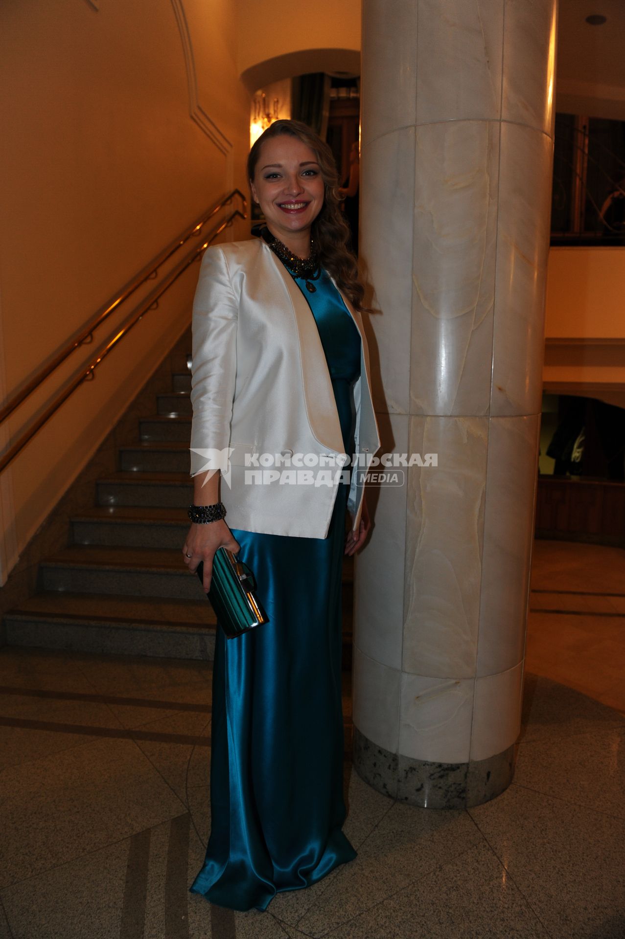 Церемония вручения премии ЖЕНЩИНА ГОДА ЖУРНАЛА GLAMOUR 2011. На снимке: актриса Екатерина Вилкова. 17 ноября 2011 года.