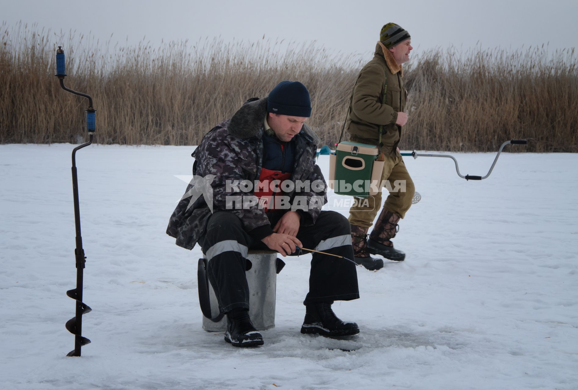 5 февраля 2011. Волгоградская область, Иловлинский район. Озеро Большой Ильмень. Соревнования по зимней рыбалке.