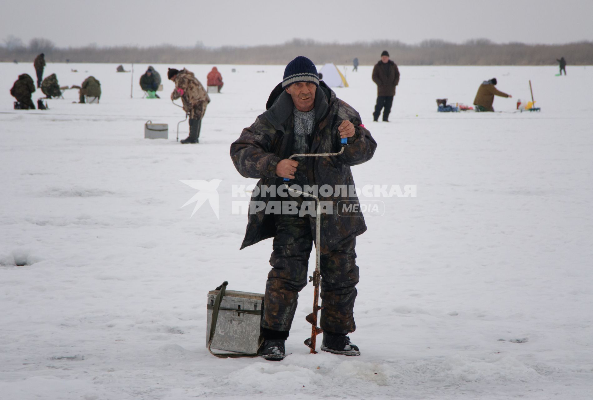 5 февраля 2011. Волгоградская область, Иловлинский район. Озеро Большой Ильмень. Соревнования по зимней рыбалке.