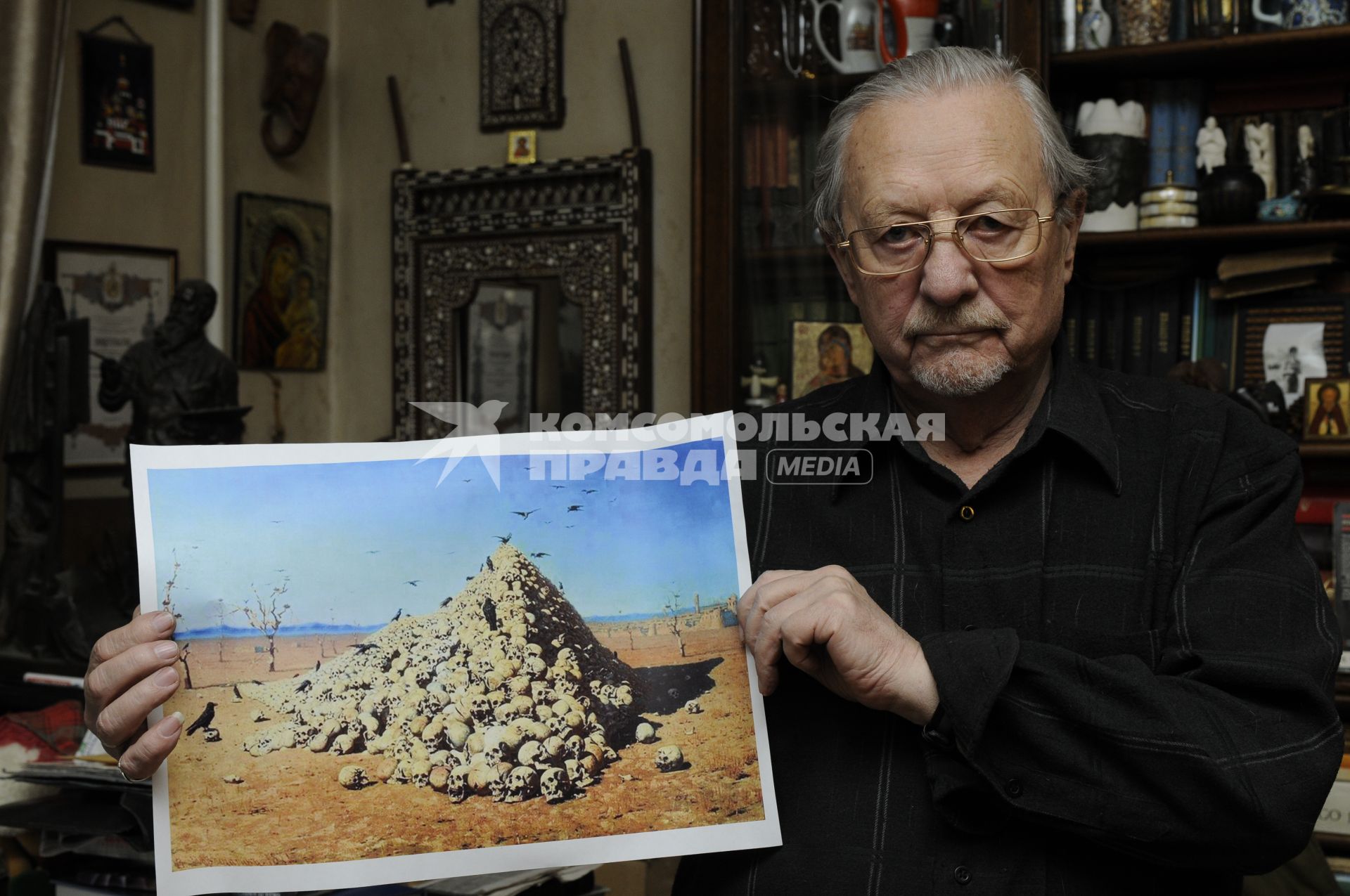 Внук художника Василия Верещагина Александр Плевако. 26 ноября 2009 года.