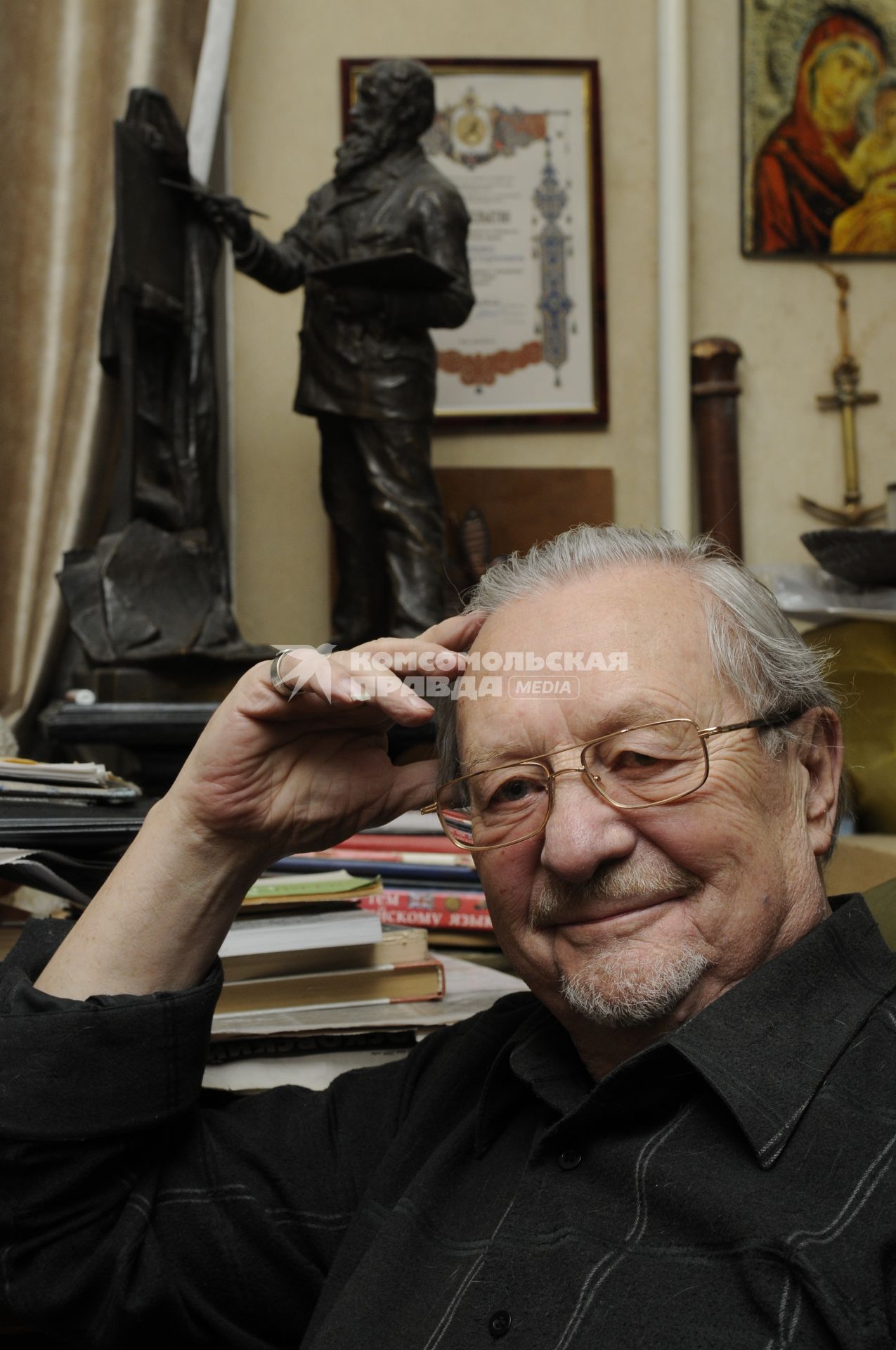 Внук художника Василия Верещагина Александр Плевако. 26 ноября 2009 года.