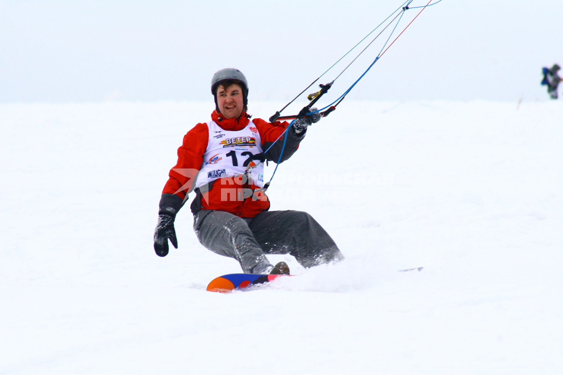 Занятия кайтингом в Нижнем Новгороде. 26 января 2008 года.