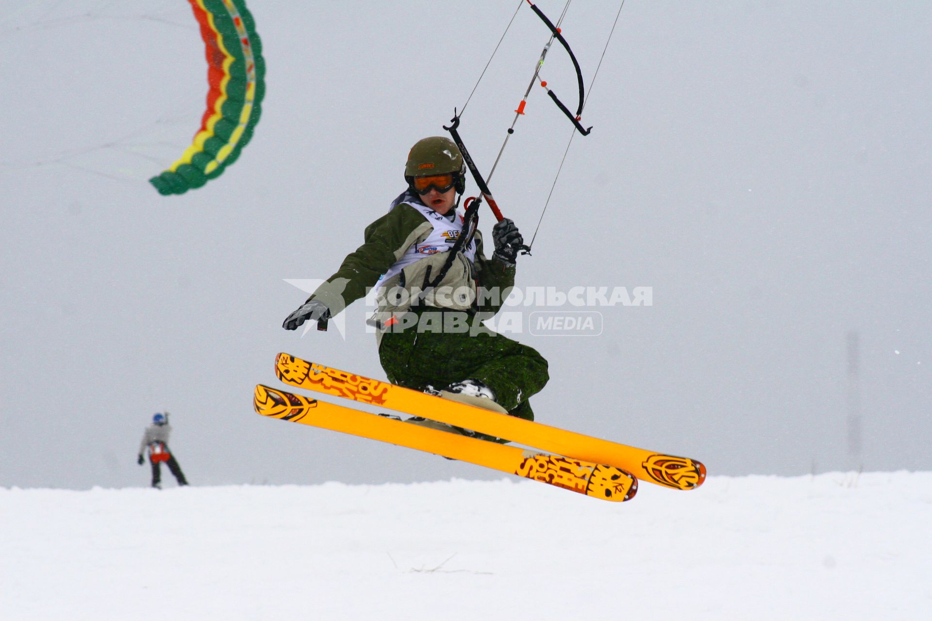 Занятия кайтингом в Нижнем Новгороде. 26 января 2008 года.