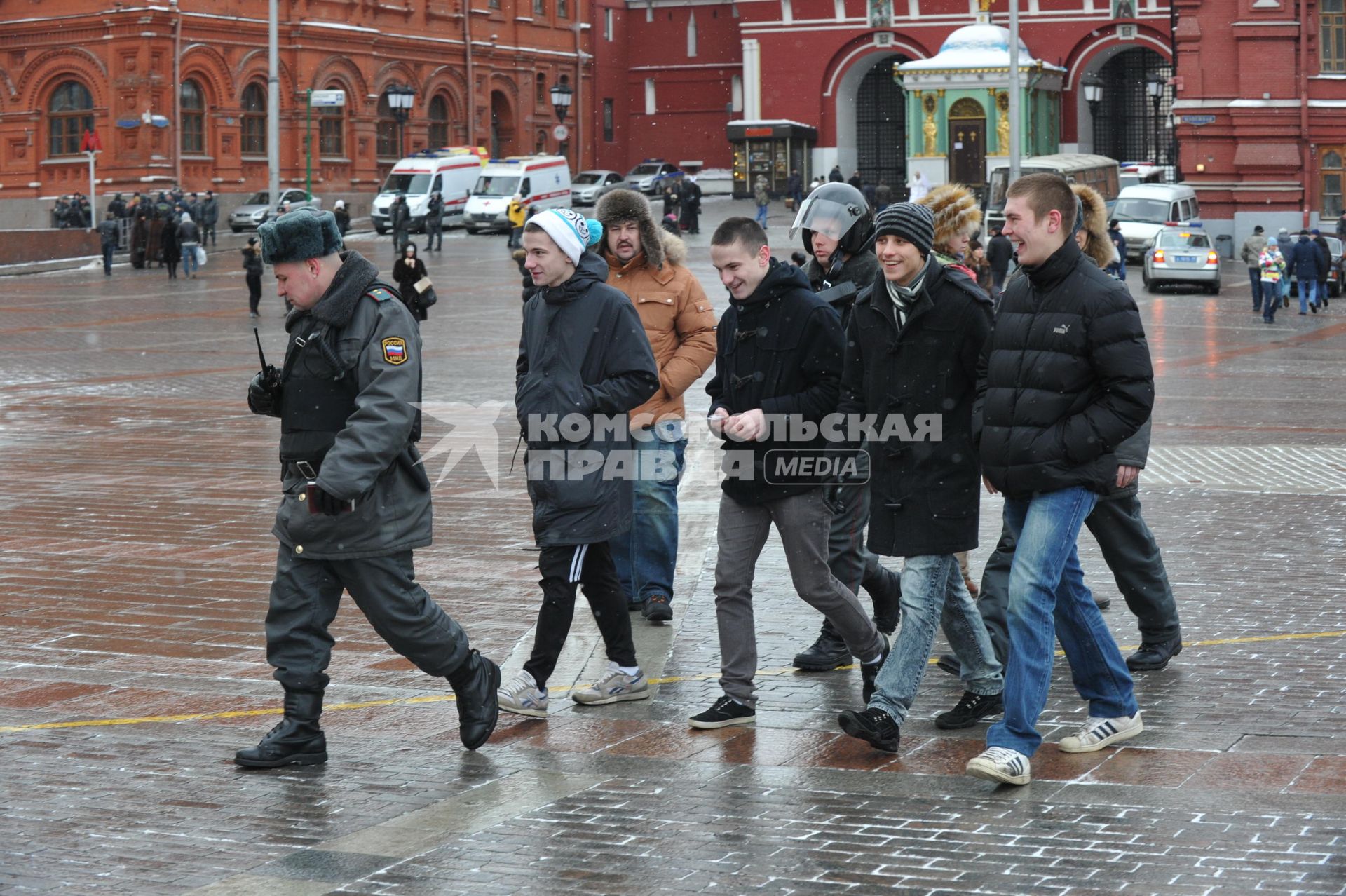 Сотрудники второго оперативного полка милиции ГУВД по г.Москве. Москва. 15 января 2011 года.