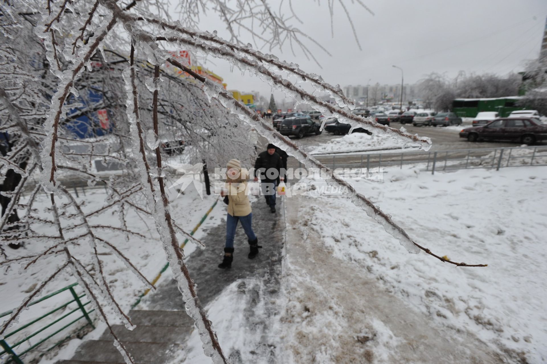 Последствия ледяного дождя в Москве. 26 декабря  2010 года.