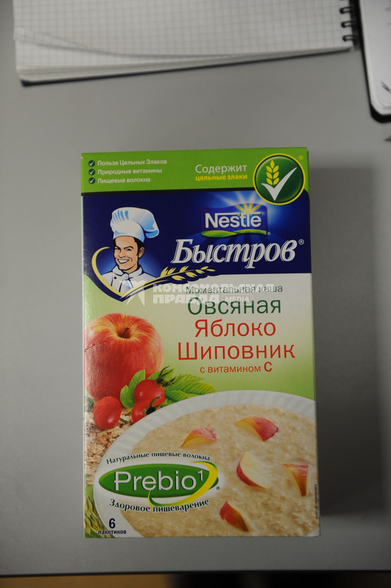 Каша быстрого приготовления. Упаковка овсяной каши. 17 января 2012 года.