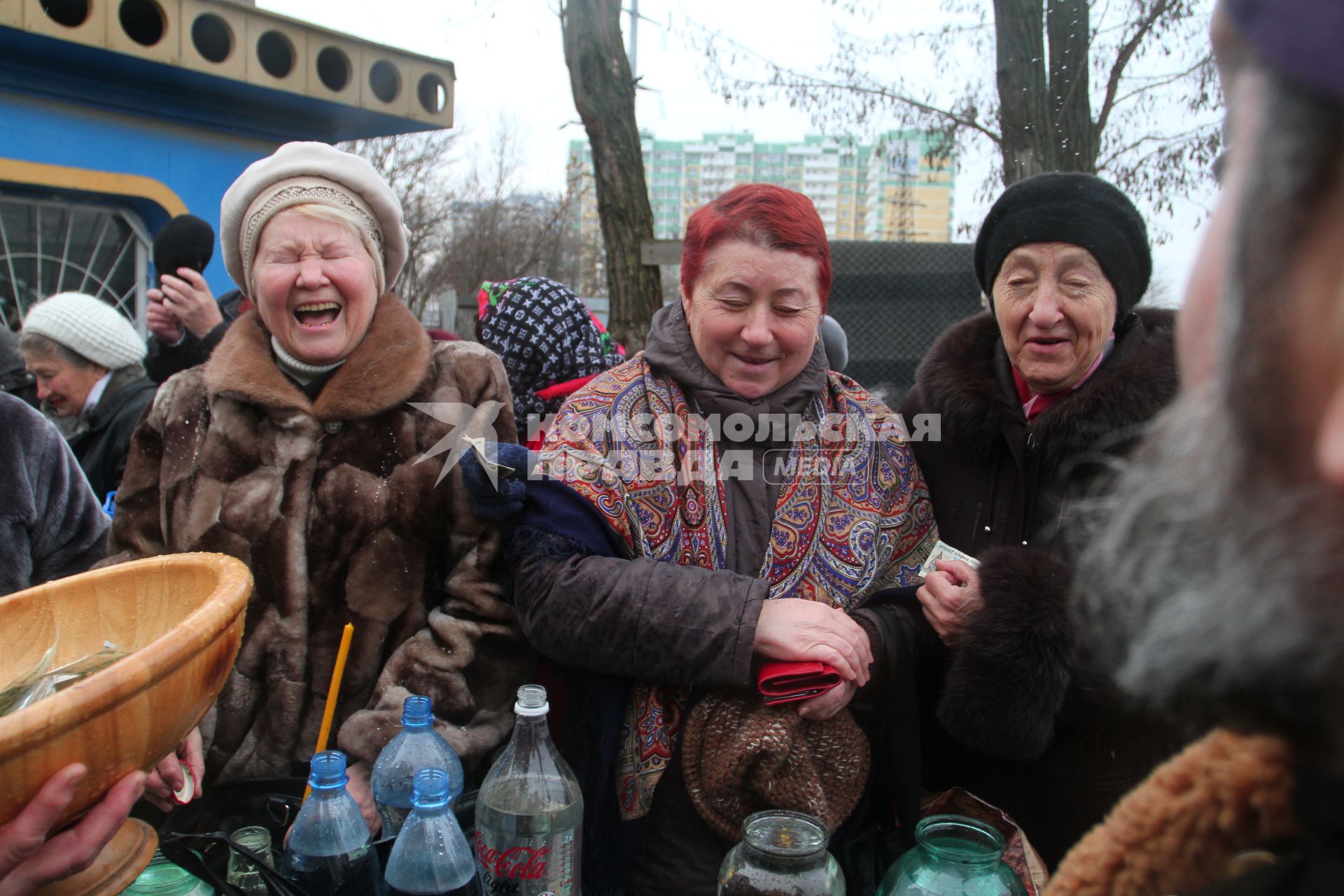 Крещение на реке Кубань. 19 января 2012.