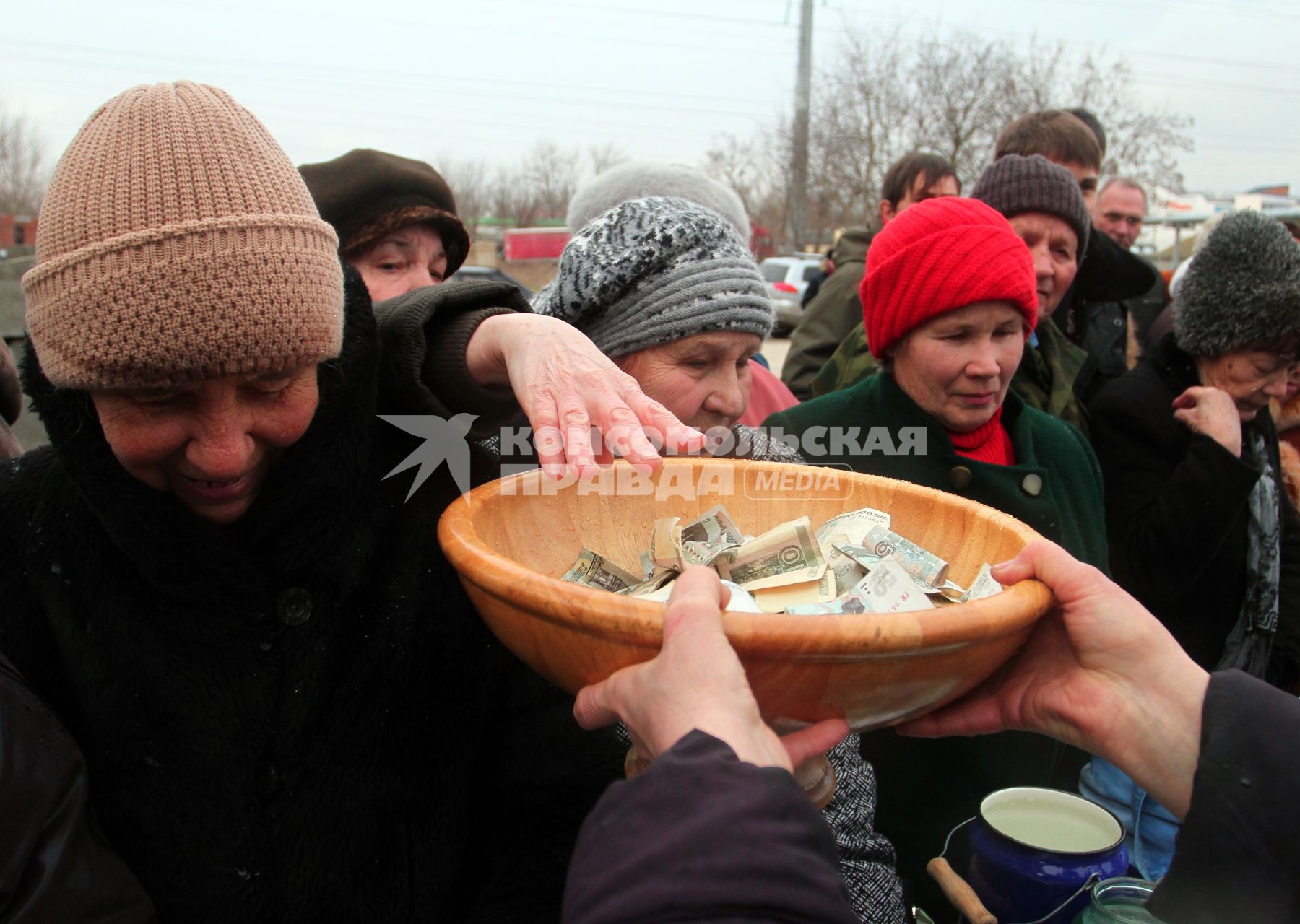 Крещение на реке Кубань. 19 января 2012.