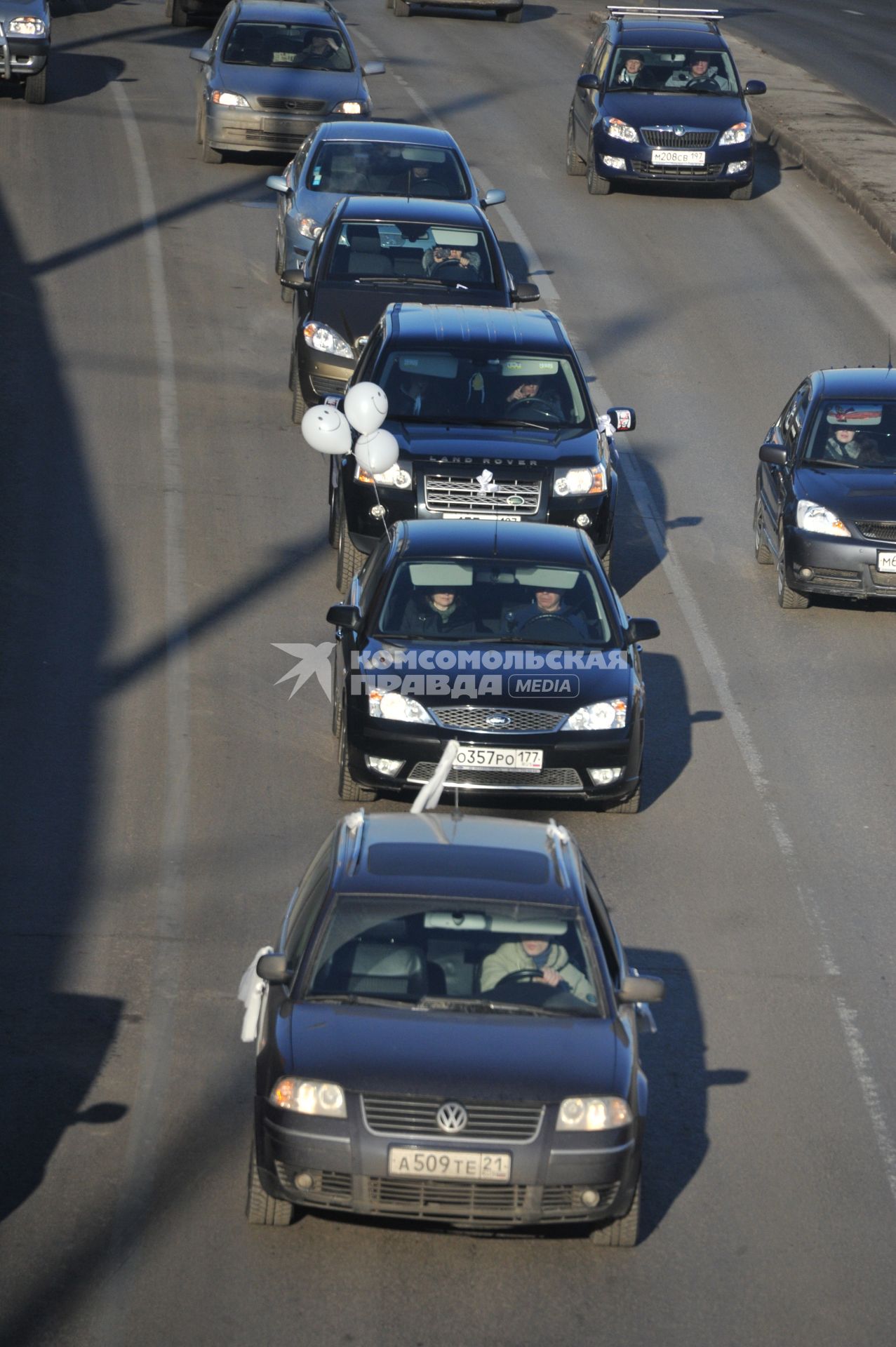 В Москве на Садовом кольце прошел автопробег  ЗА ЧЕСТНЫЕ ВЫБОРЫ. 29 января 2012