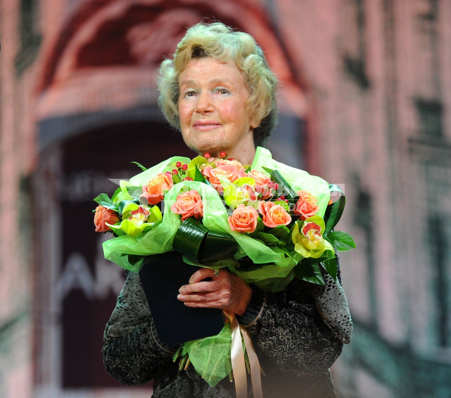 Театр им. Е. Вахтангова. Юбилейный вечер, посвященный 75-летию Дома актера. На снимке: актриса Юлия Борисова.