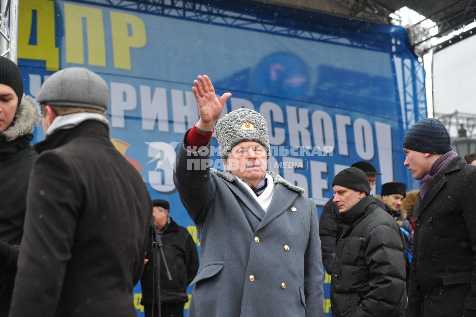 Москве.  Пушкинская площадь. Митинг в поддержку Жириновского. На снимке: лидер ЛДПР, депутат Государственной Думы Владимир Жириновский.