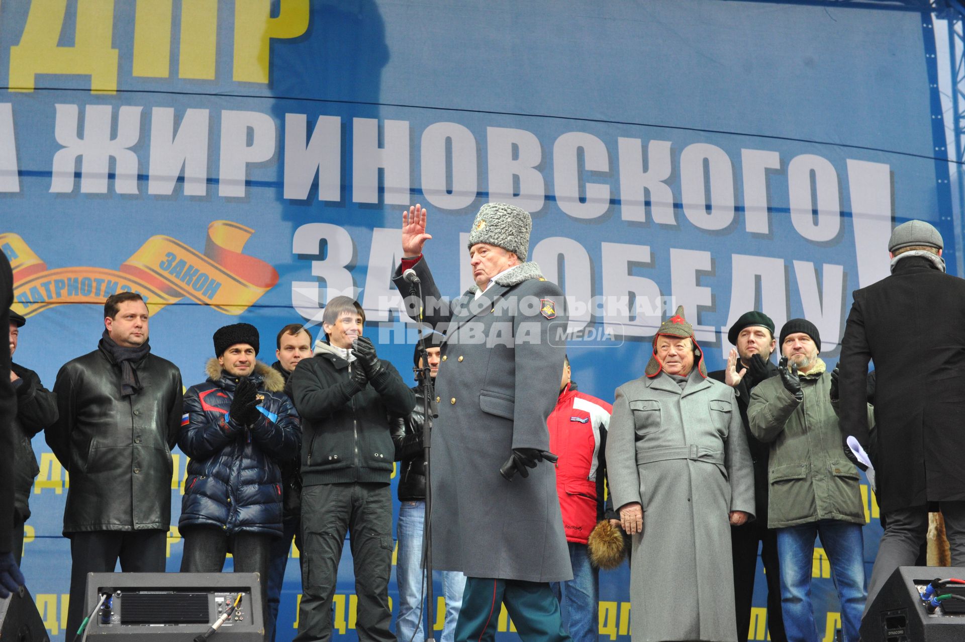 Москве.  Пушкинская площадь. Митинг в поддержку Жириновского. На снимке: лидер ЛДПР, депутат Государственной Думы Владимир Жириновский.