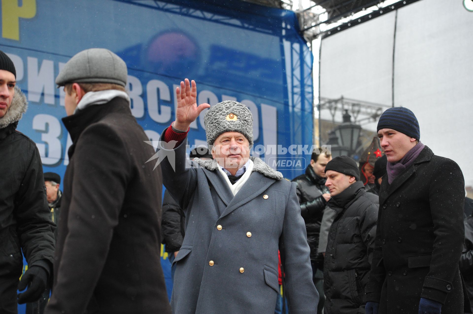 Москве.  Пушкинская площадь. Митинг в поддержку Жириновского. На снимке: лидер ЛДПР, депутат Государственной Думы Владимир Жириновский.