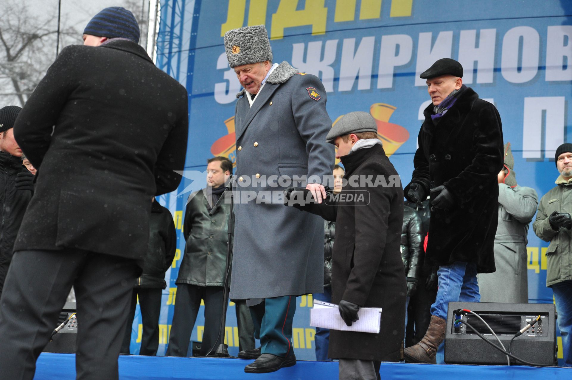 Москве.  Пушкинская площадь. Митинг в поддержку Жириновского. На снимке: лидер ЛДПР, депутат Государственной Думы Владимир Жириновский.