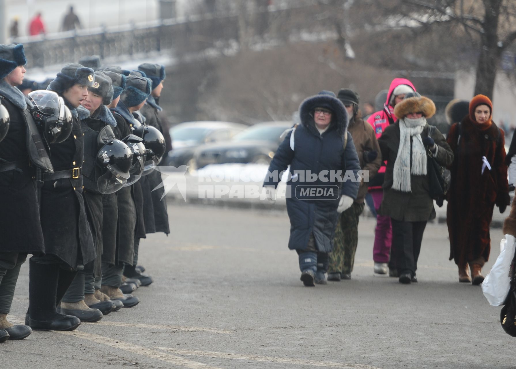 Усиление охраны правопорядка во время митинга  и шествия за честные выборы по Мосвкве, Москва, 4 февраля 2012 года