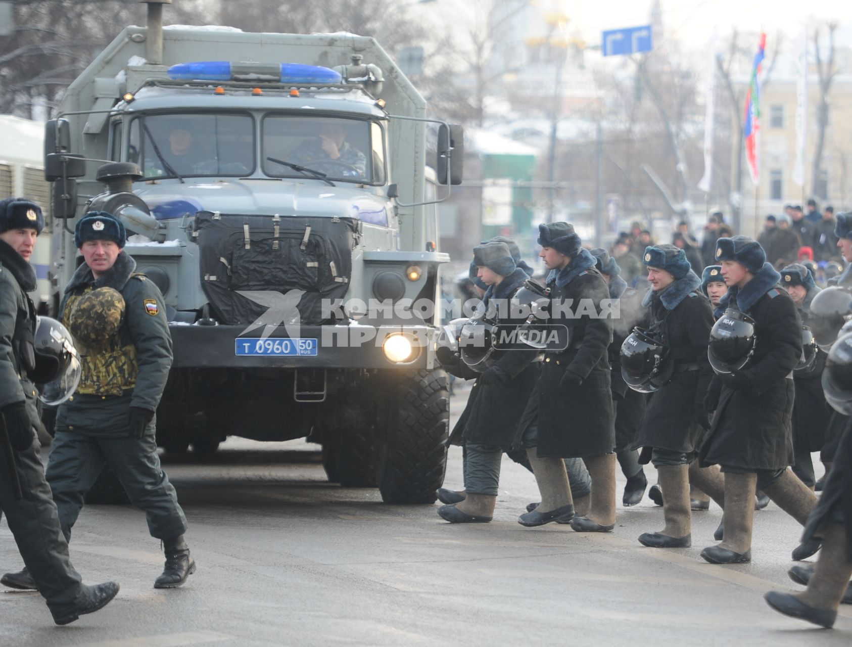 Усиление охраны правопорядка во время митинга  и шествия за честные выборы по Мосвкве, Москва, 4 февраля 2012 года