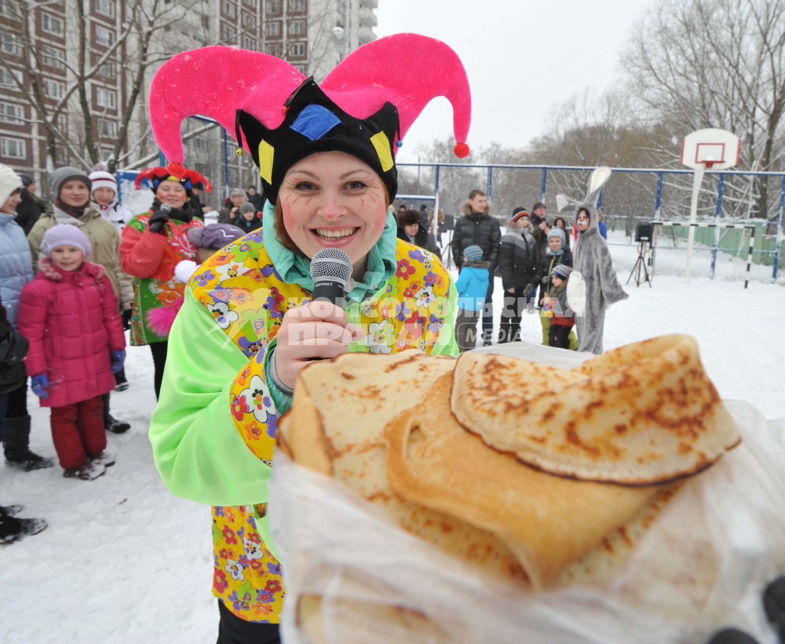 Празднование Масленицы.