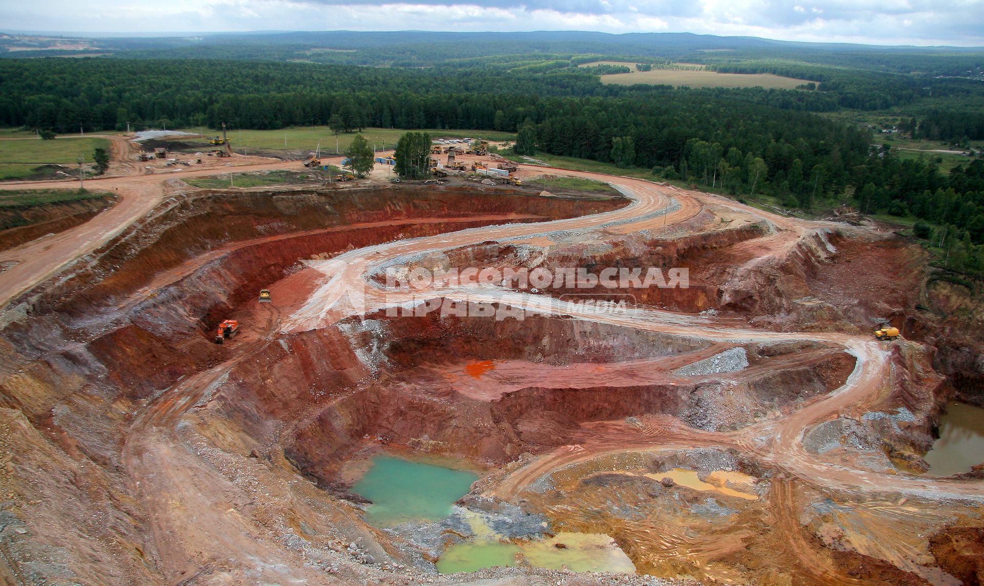 Гурьевское горно-рудное производство меди. Общий вид на разрез.