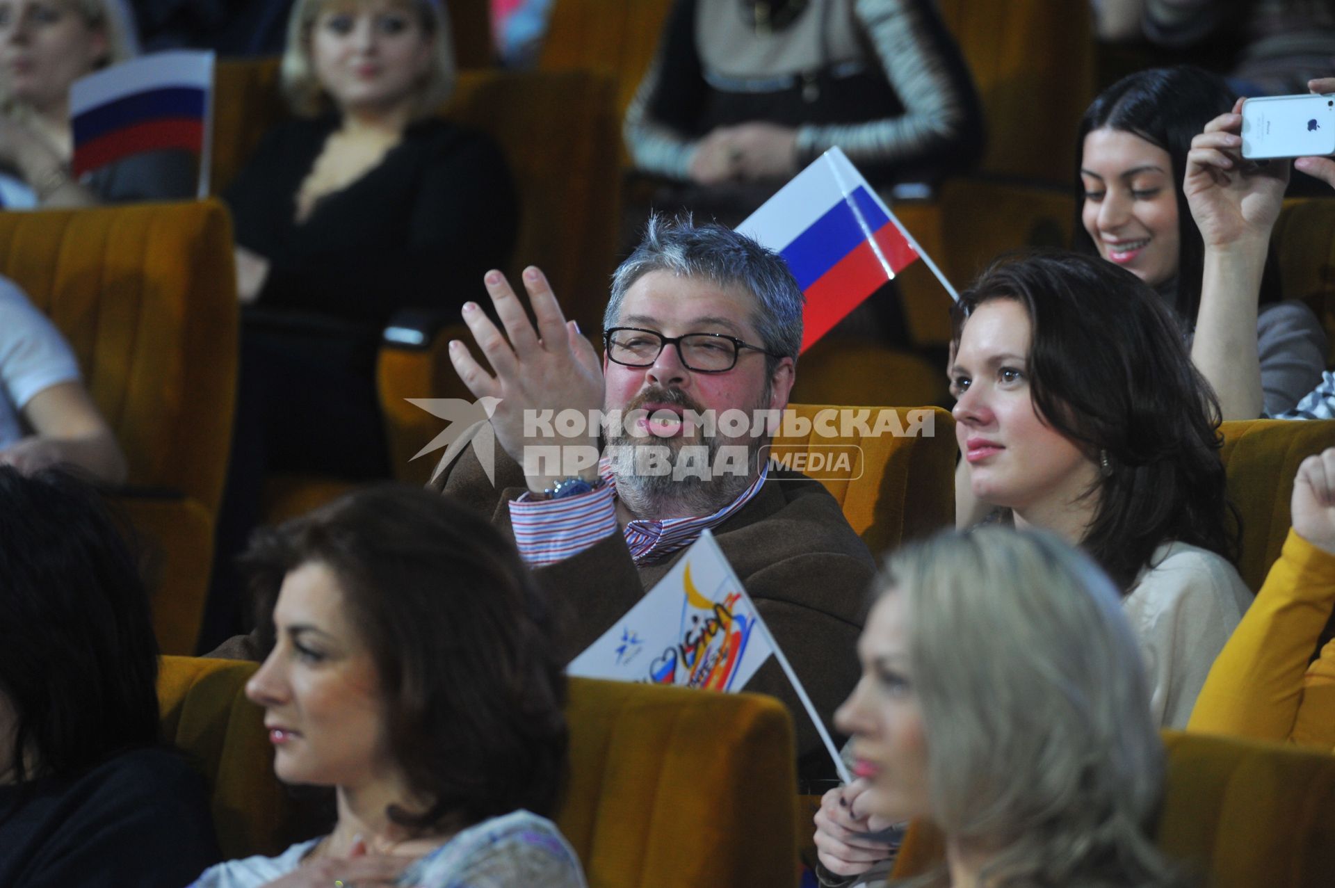 Финальный отборочный концерт Евровидения - 2012. На снимке: телеведущий, продюсер Александр Гуревич.