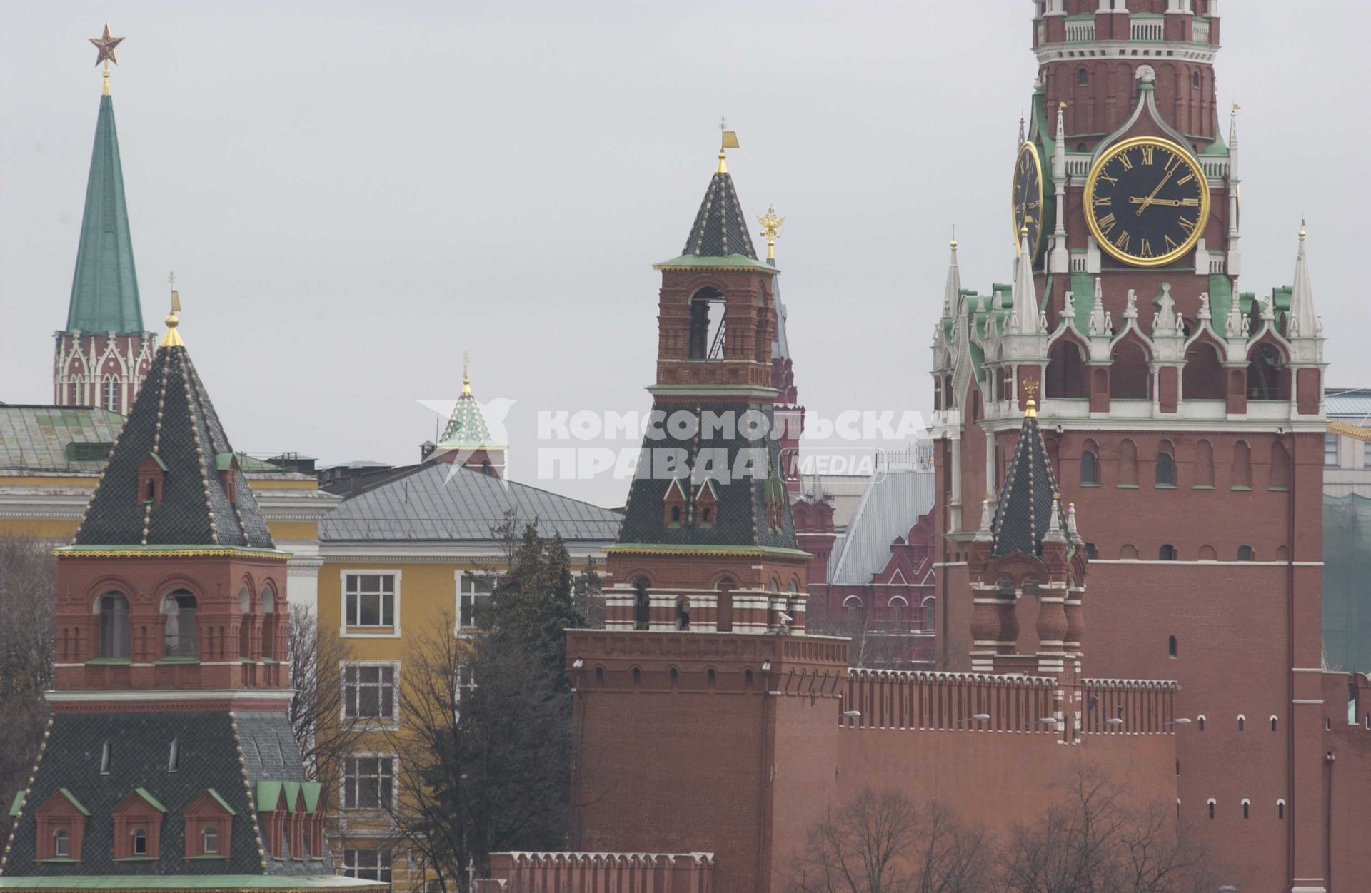 Вид на московский Кремль.