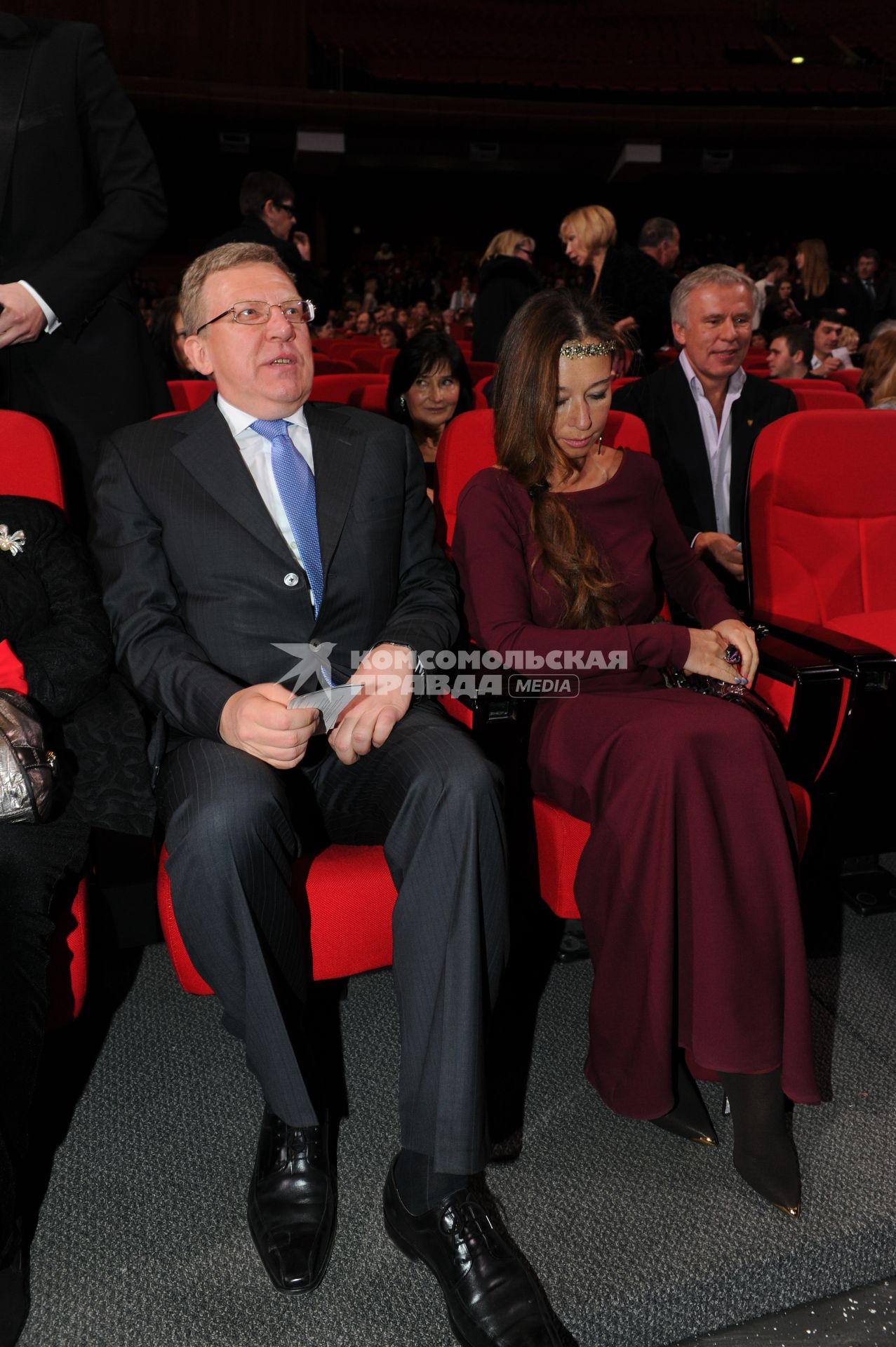 Crocus City Hall. 25-ая юбилейная торжественная церемония вручения Национальной кинематографической премии `Ника`. На снимке: бывший министр финансов РФ Алексей Кудрин и его супруга Ирина.